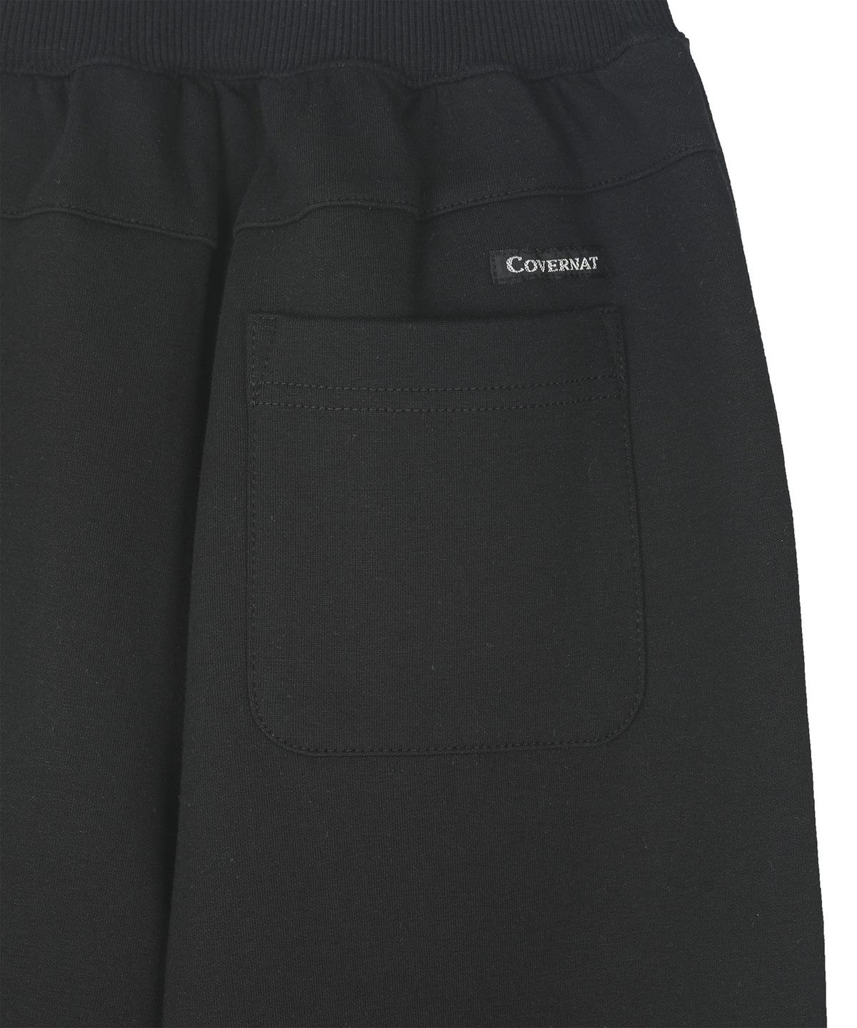 커버낫 키즈(COVERNAT KIDS) 딥 턱 커브드핏 저지 팬츠 블랙 CK2603JP47BK