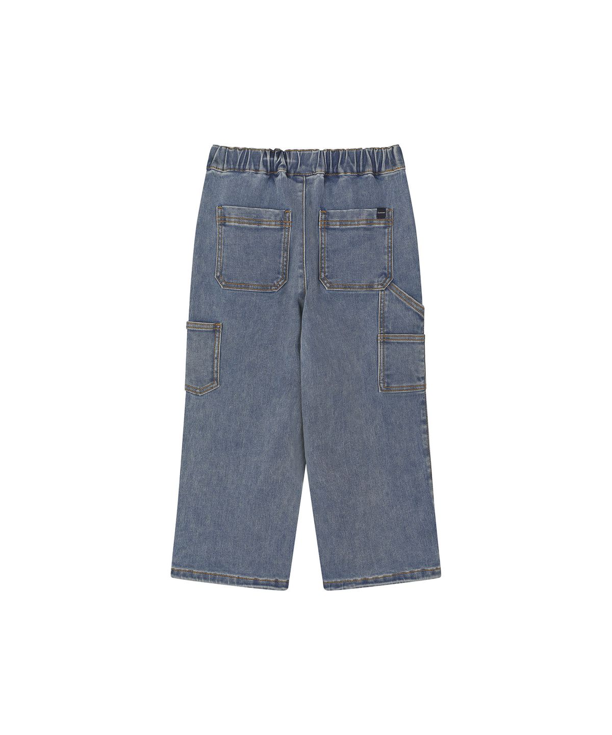 커버낫 키즈(COVERNAT KIDS) 아웃포켓 와이드 스트레이트 데님저지 팬츠 블루 CK2603JP45BL