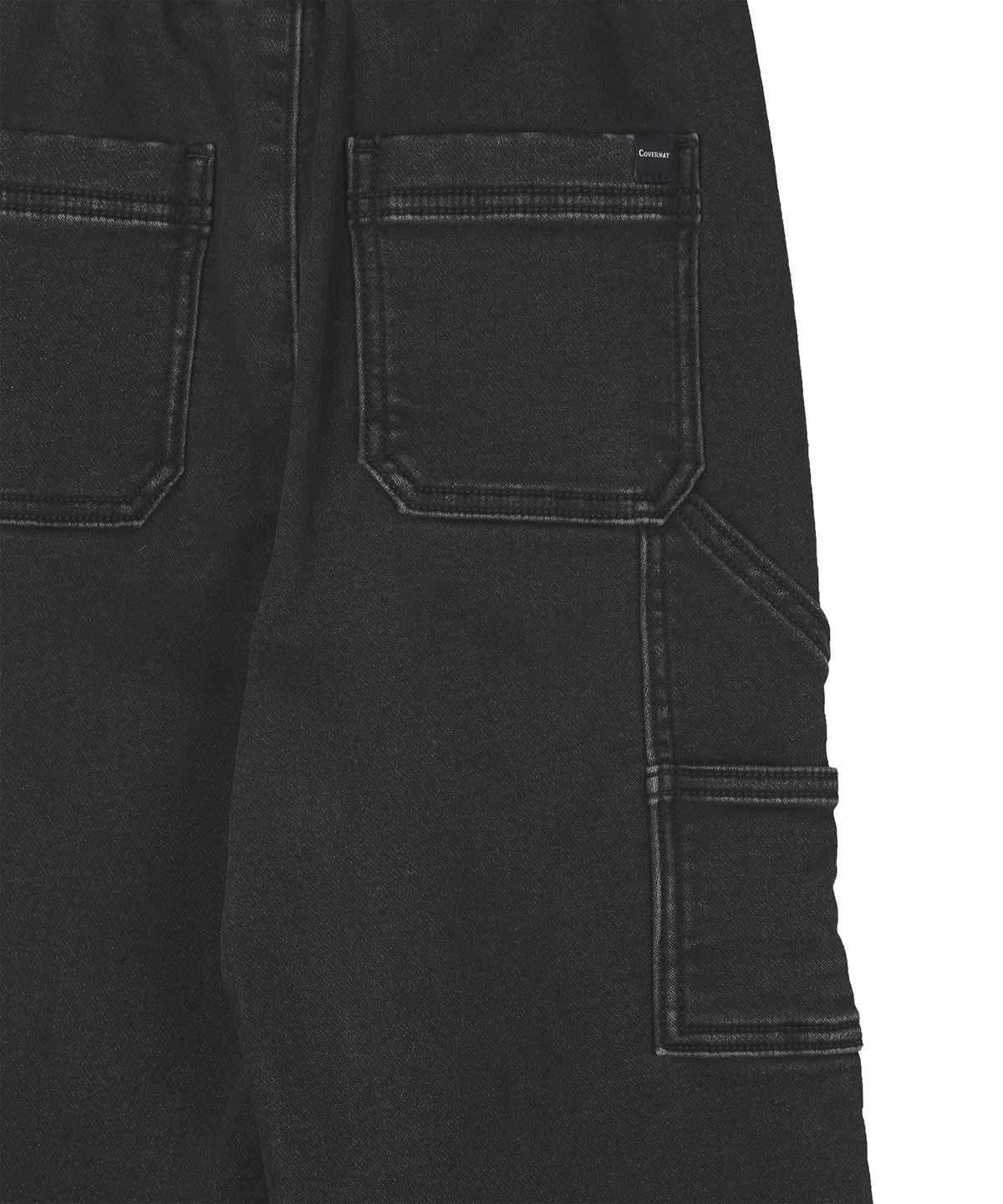 커버낫 키즈(COVERNAT KIDS) 아웃포켓 와이드 스트레이트 데님저지 팬츠 다크그레이 CK2603JP45DG