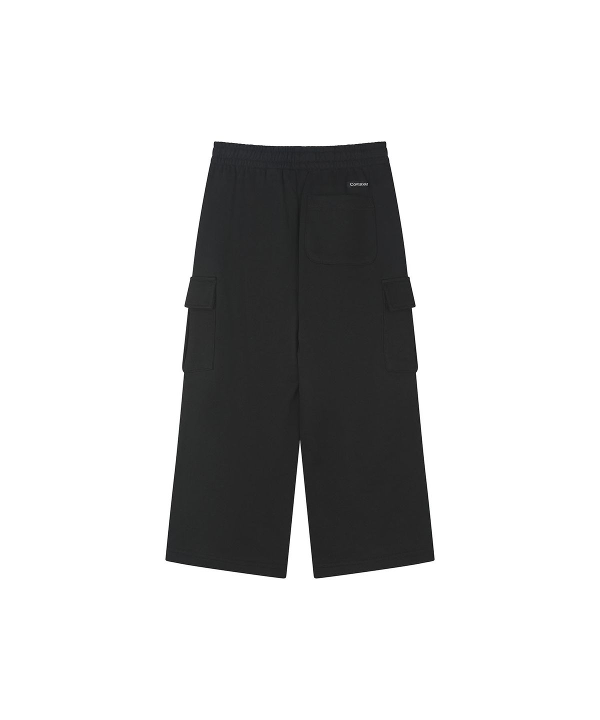커버낫 키즈(COVERNAT KIDS) 카고 와이드 테이퍼드 저지 팬츠 블랙 CK2603JP44BK