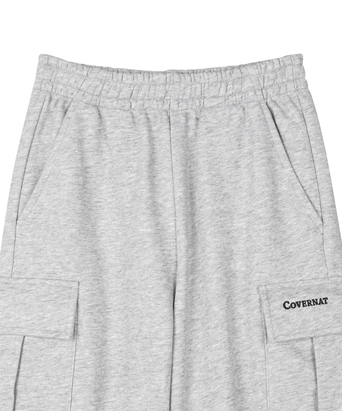 커버낫 키즈(COVERNAT KIDS) 카고 와이드 테이퍼드 저지 팬츠 멜란지그레이 CK2603JP44MG