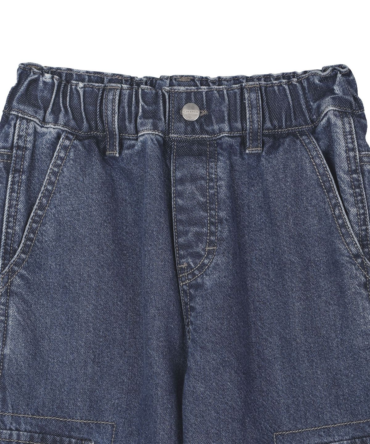 커버낫 키즈(COVERNAT KIDS) 카고 와이드 스트레이트 데님 팬츠 블루 CK2603IP42BL
