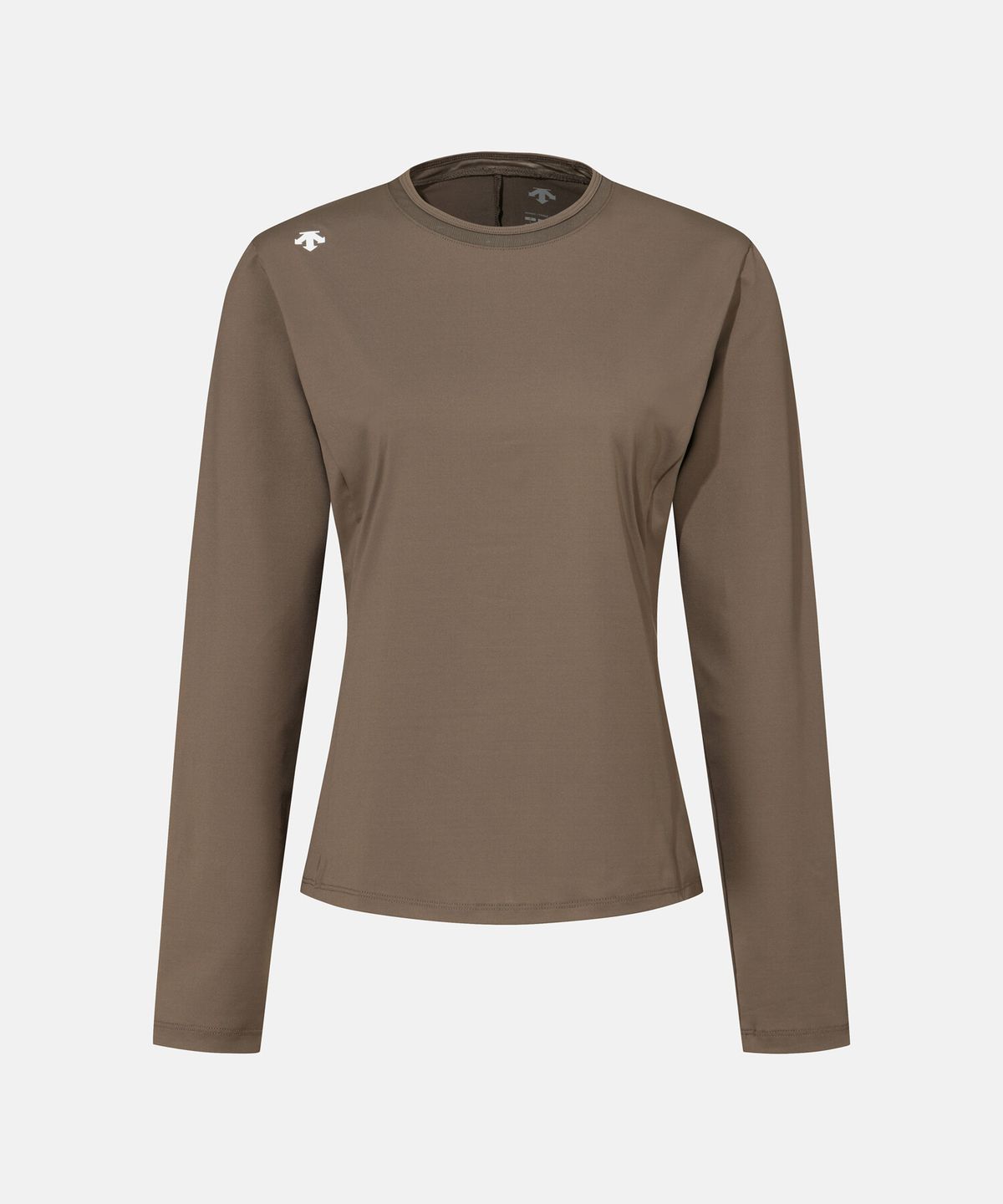 데상트(DESCENTE) 여성 슬림핏 긴팔 티셔츠 딥 브라운 SR322PTL81