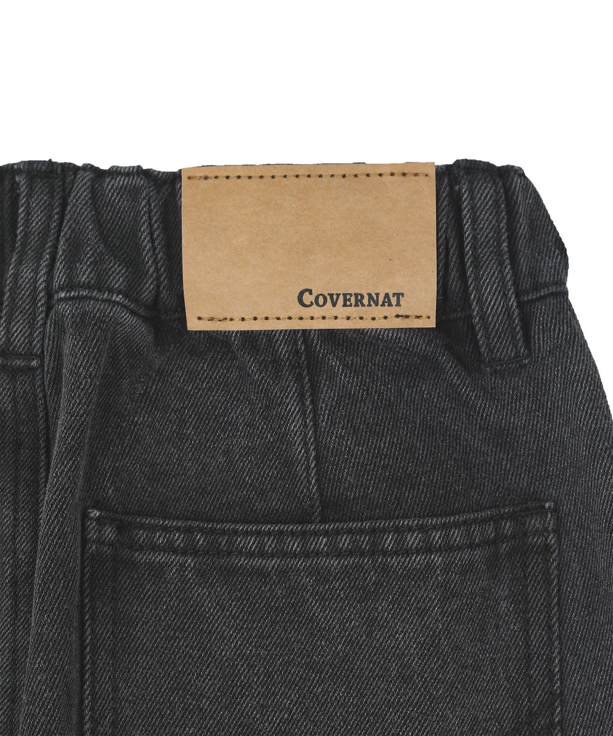 커버낫 키즈(COVERNAT KIDS) 아웃포켓 와이드 테이퍼드 데님 팬츠 그레이 CK2603IP41GR