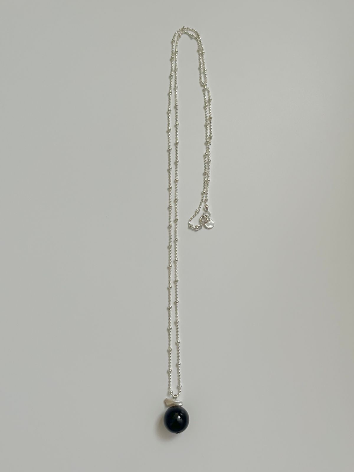 소수(SOSOO) Onyx n Pearl Layered Necklace