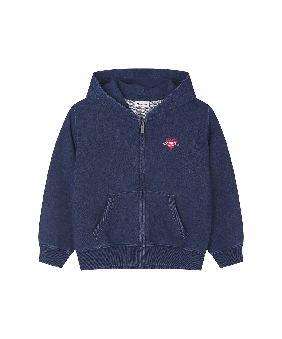 커버낫 키즈(COVERNAT KIDS) 클로버하트 데님 저지 상하 셋업 블루 CK2603SU66BL
