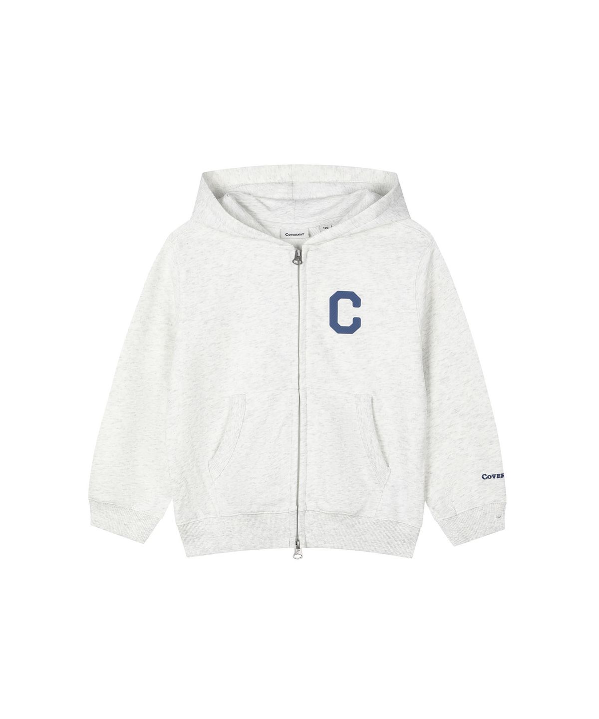 커버낫 키즈(COVERNAT KIDS) C로고 레귤러핏 후드집업 커버셋 헤더그레이 CK2603SU03HG
