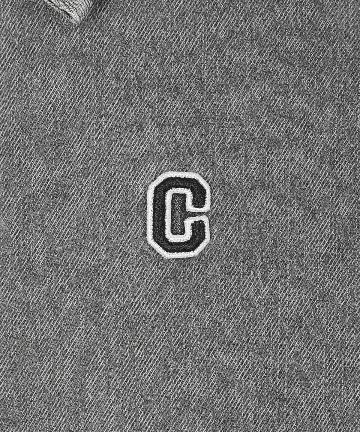 커버낫 키즈(COVERNAT KIDS) C로고 웍스 데님셔츠 다크그레이 CK2603SH27DG