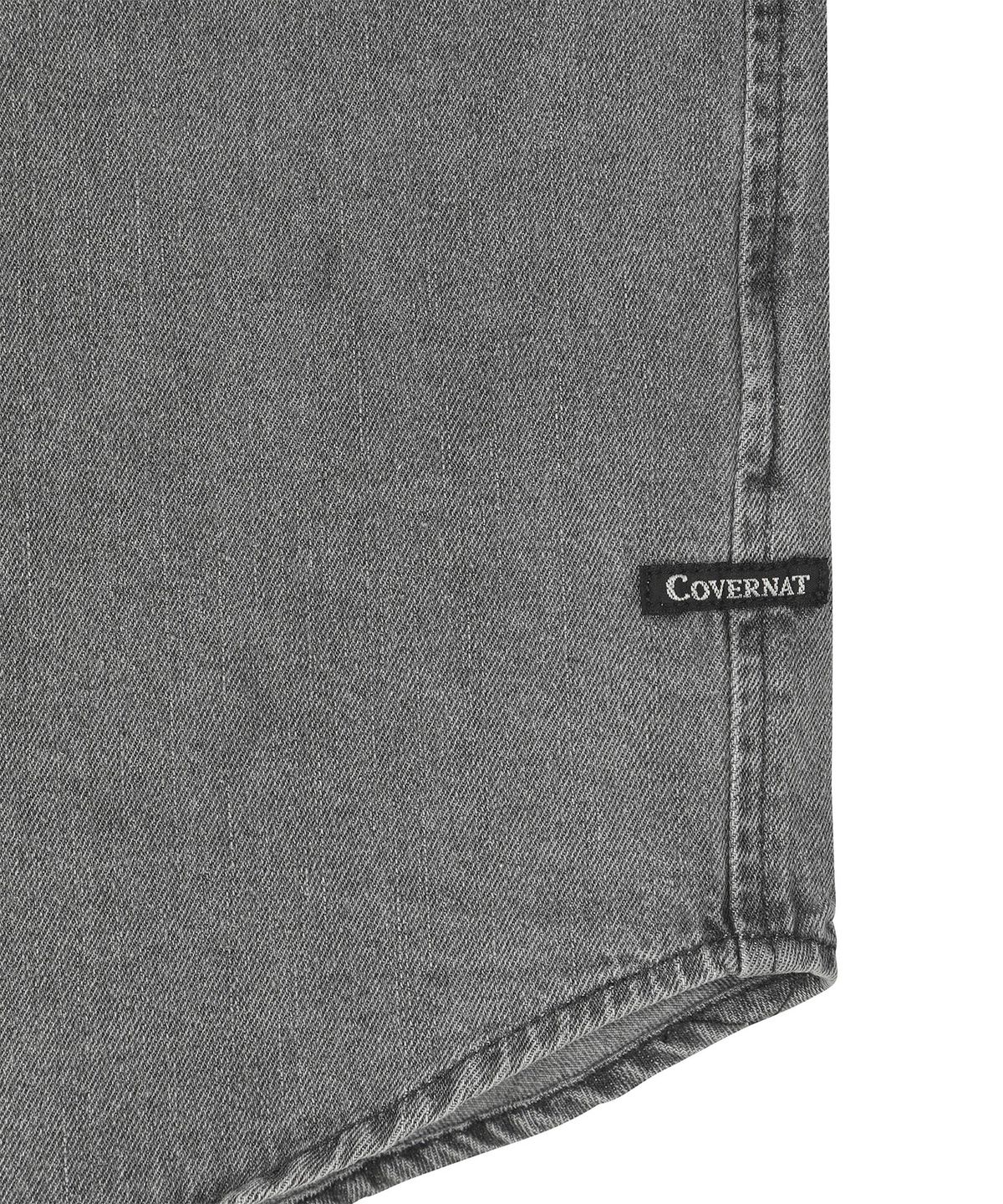 커버낫 키즈(COVERNAT KIDS) C로고 웍스 데님셔츠 다크그레이 CK2603SH27DG