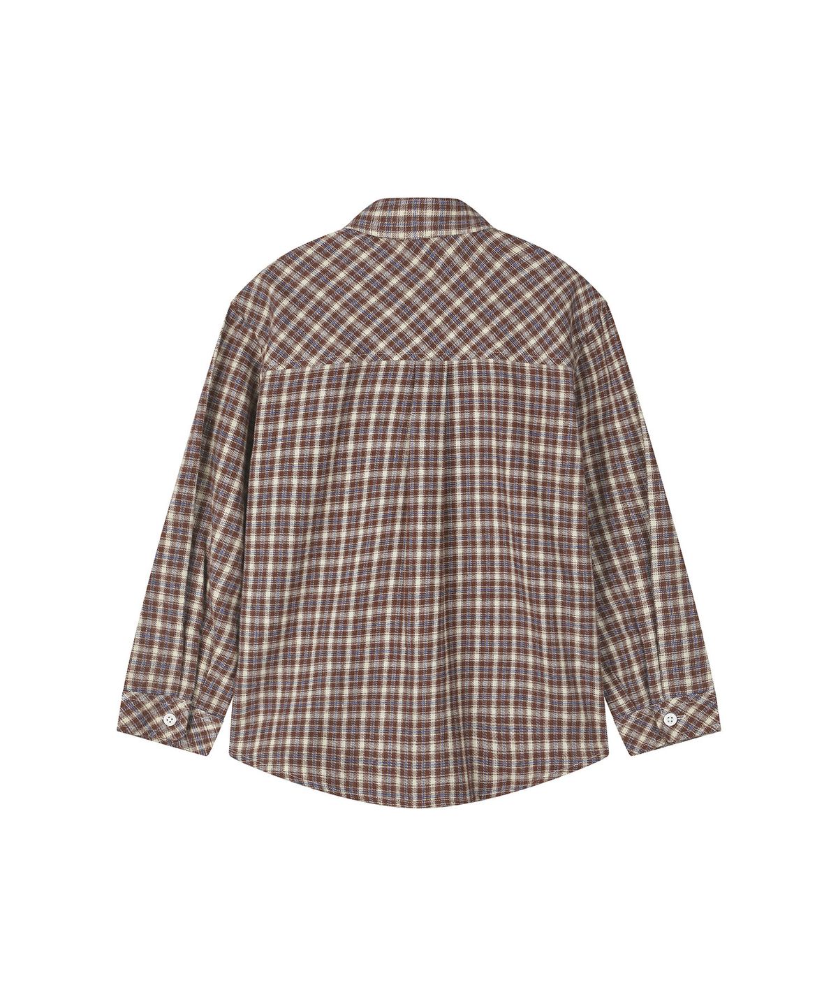 커버낫 키즈(COVERNAT KIDS) C로고 모던 체크셔츠 버건디 CK2603SH07BU