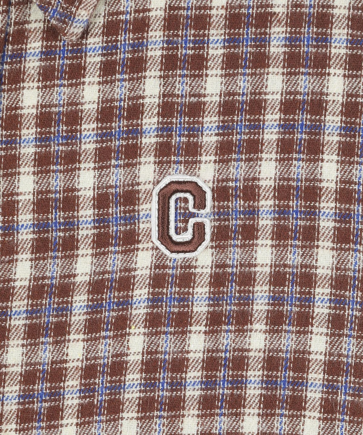 커버낫 키즈(COVERNAT KIDS) C로고 모던 체크셔츠 버건디 CK2603SH07BU