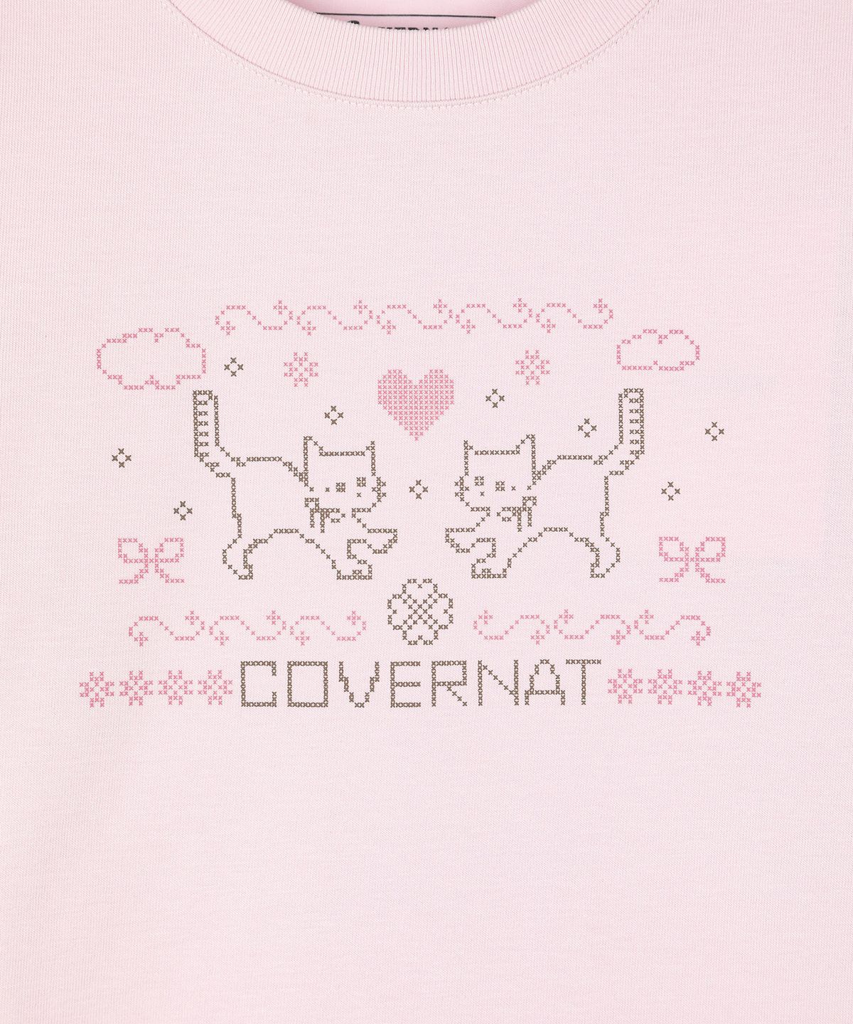 커버낫 키즈(COVERNAT KIDS) 러블리캣 레이어드 티셔츠 핑크 CK2603LT63PI