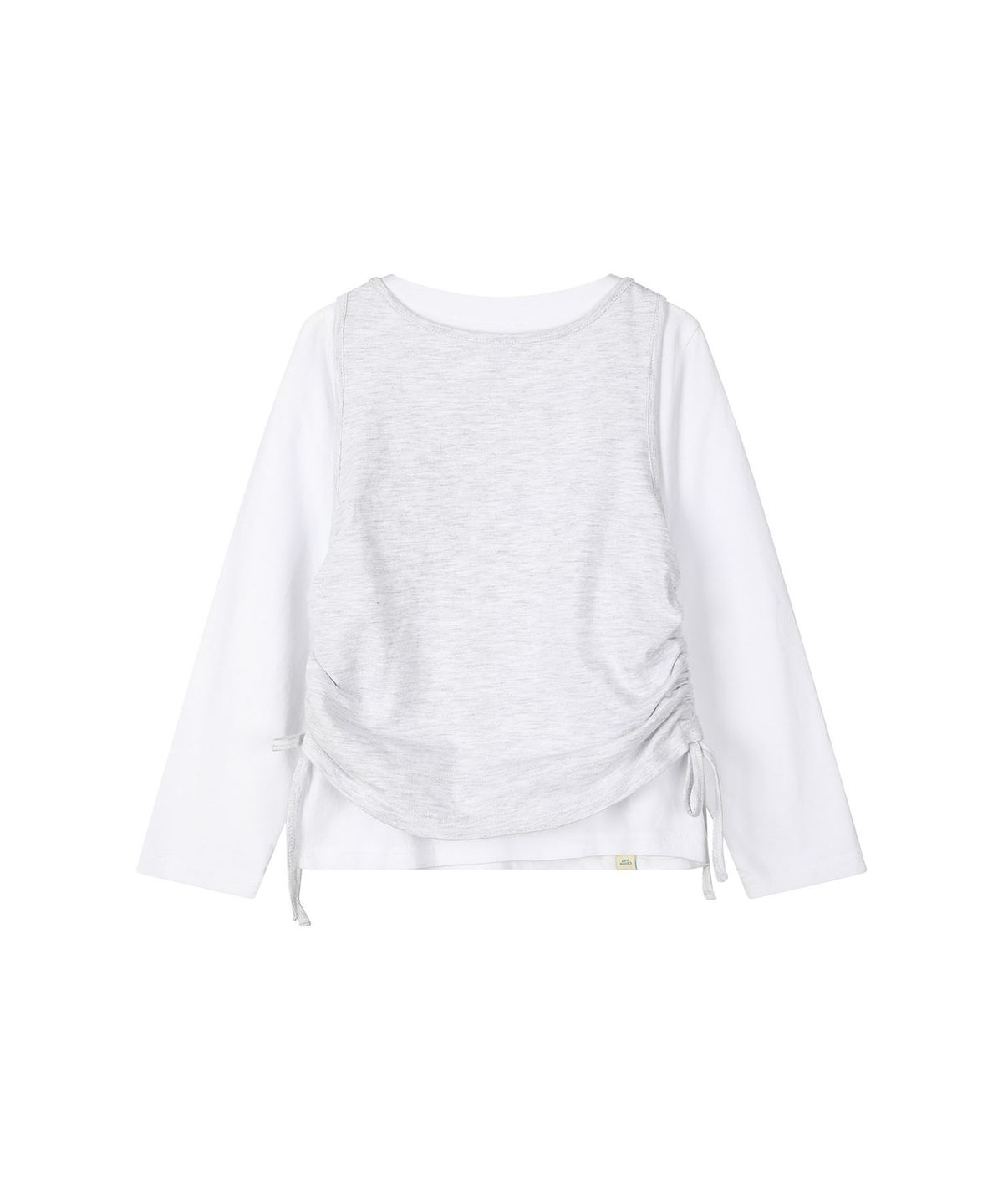 커버낫 키즈(COVERNAT KIDS) 레이어드 2in1 셔링 롱슬리브 헤더그레이 CK2603LT62HG