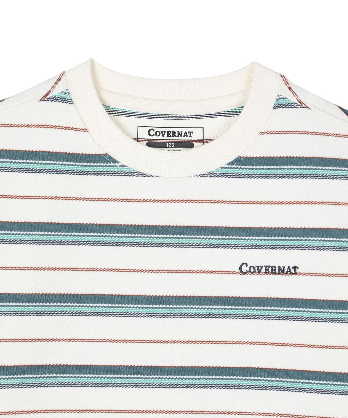 커버낫 키즈(COVERNAT KIDS) 파인 스트라이프 레귤러핏 티셔츠 아이보리 CK2603LT33IV