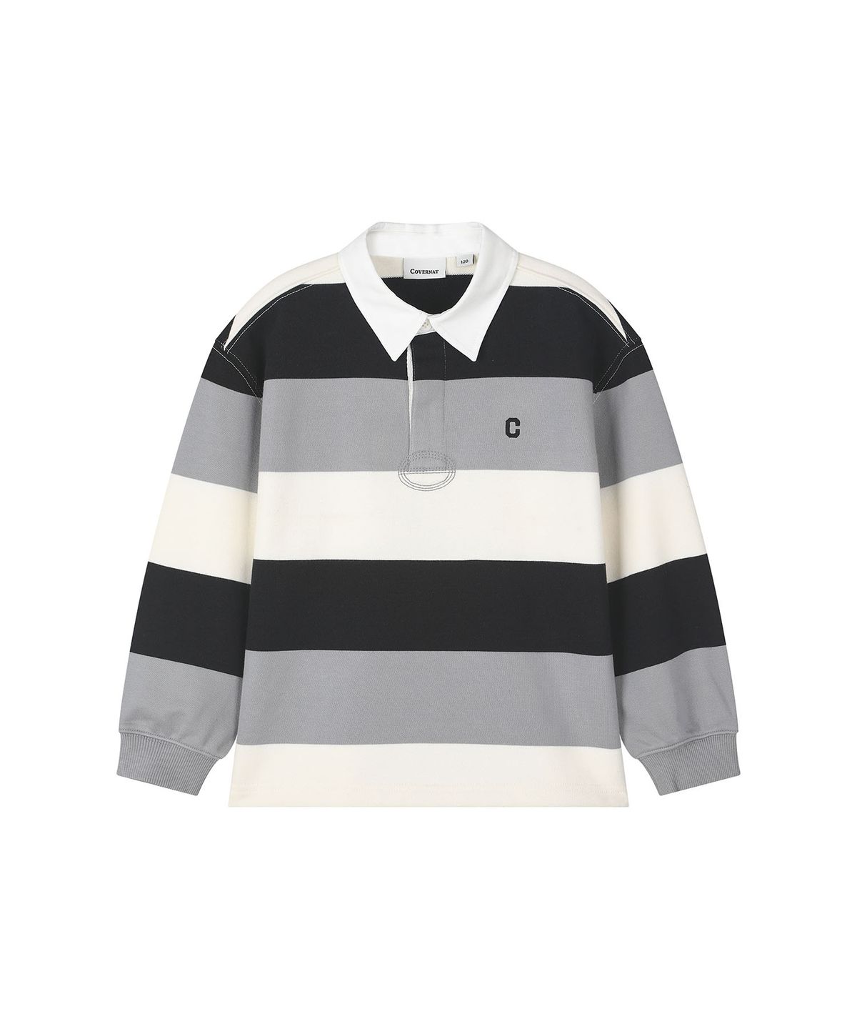 커버낫 키즈(COVERNAT KIDS) 멀티 스트라이프 럭비 스웻셔츠 블랙 CK2603LT32BK