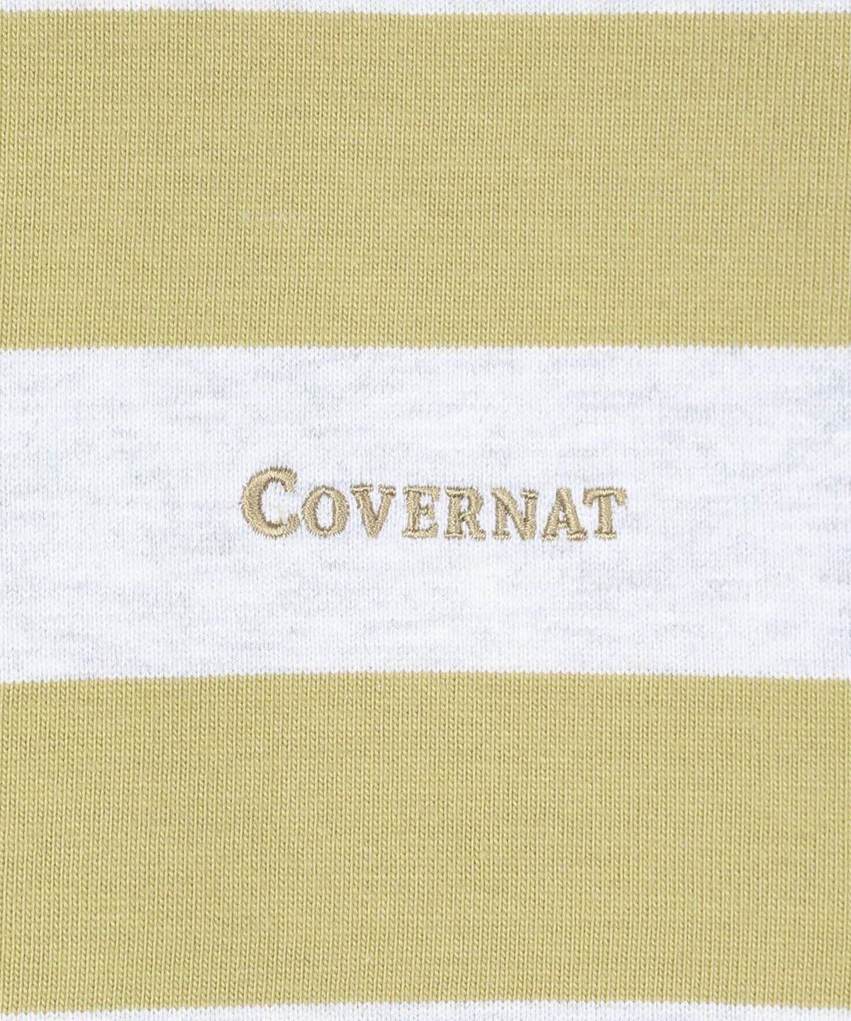 커버낫 키즈(COVERNAT KIDS) 워드마크 스트라이프 레귤러핏 티셔츠 베이지 CK2603LT14BE