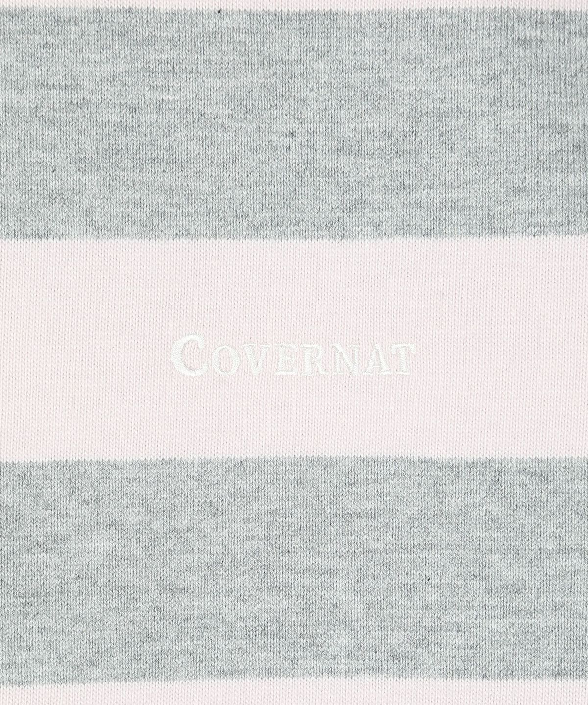 커버낫 키즈(COVERNAT KIDS) 워드마크 스트라이프 레귤러핏 티셔츠 핑크 CK2603LT14PI