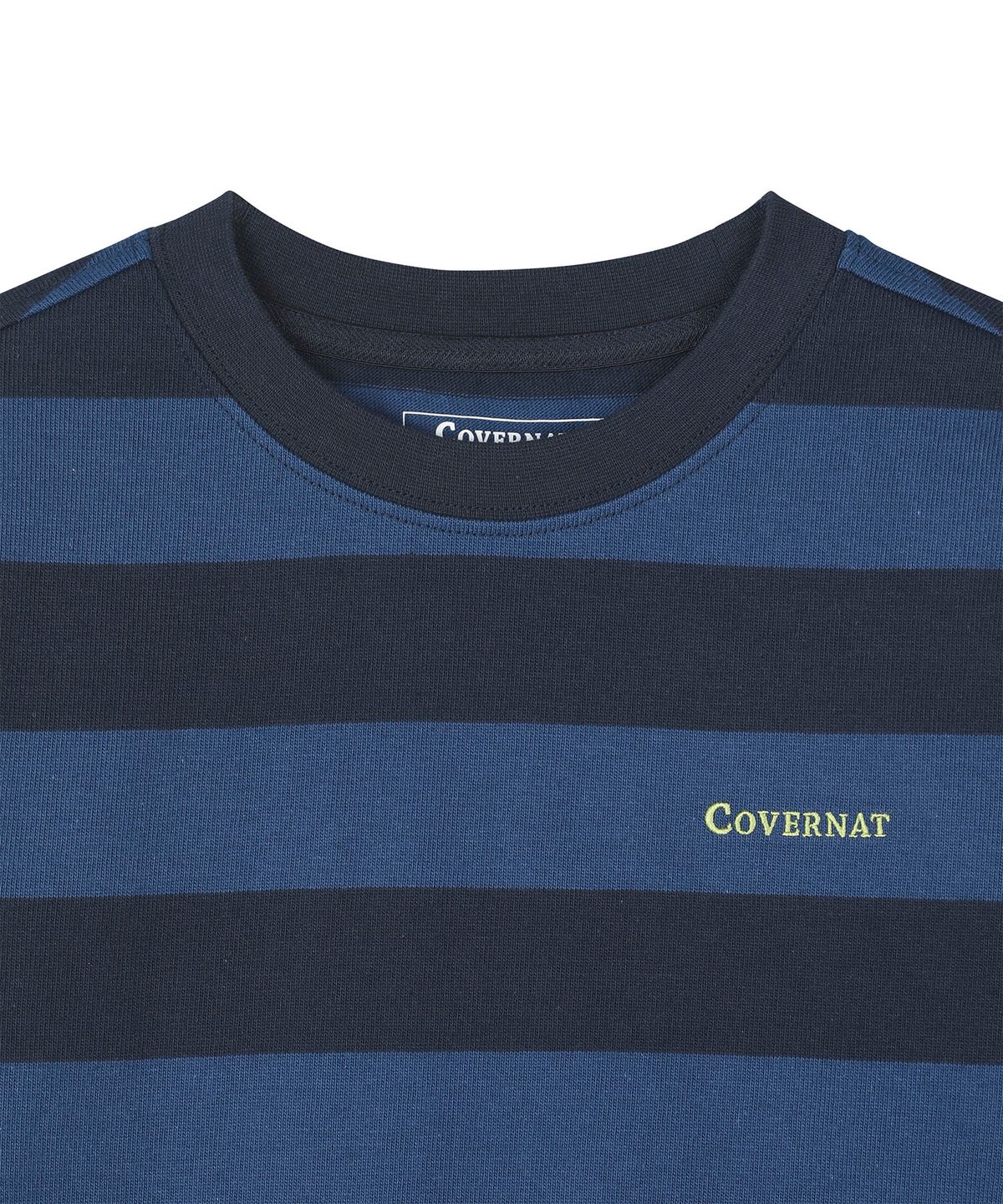 커버낫 키즈(COVERNAT KIDS) 워드마크 스트라이프 레귤러핏 티셔츠 블루 CK2603LT14BL