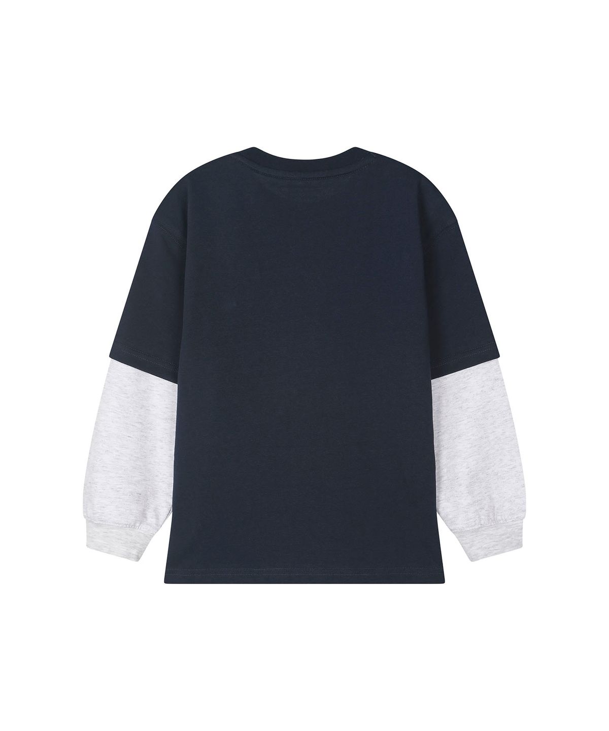 커버낫 키즈(COVERNAT KIDS) 스케치 레이어드 오버핏 티셔츠 네이비 CK2603LT13NA