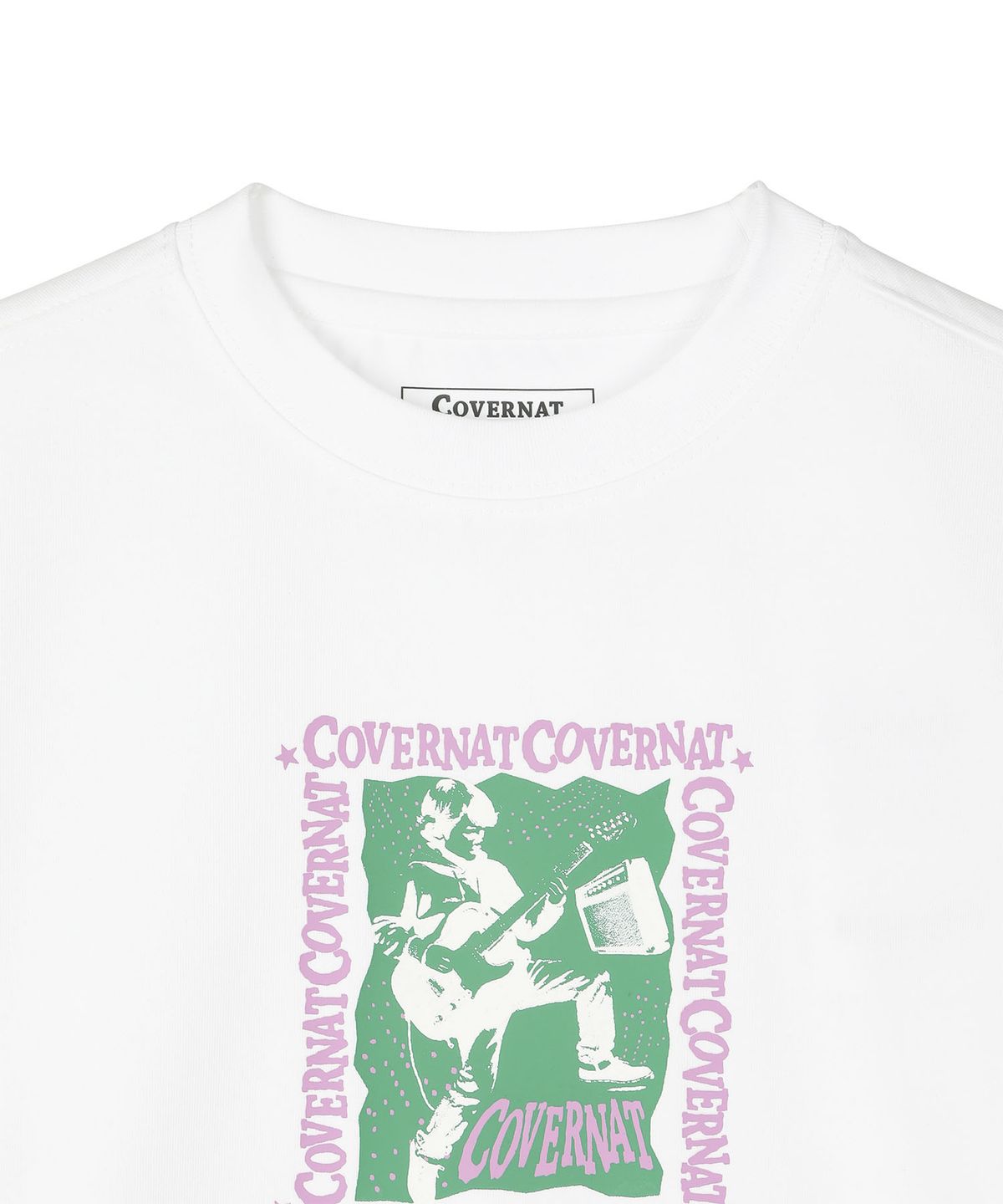 커버낫 키즈(COVERNAT KIDS) 락스타 오버핏 긴팔티셔츠 화이트 CK2603LT11WH