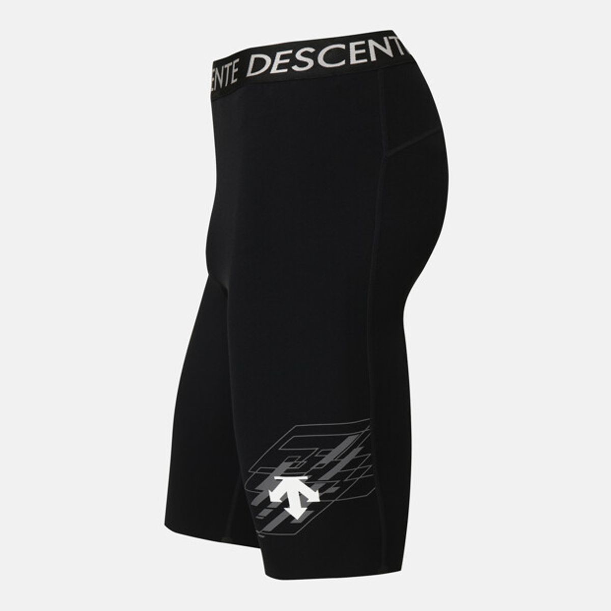 데상트(DESCENTE) 델타프로 하프 레깅스 블랙 SR323RKL71