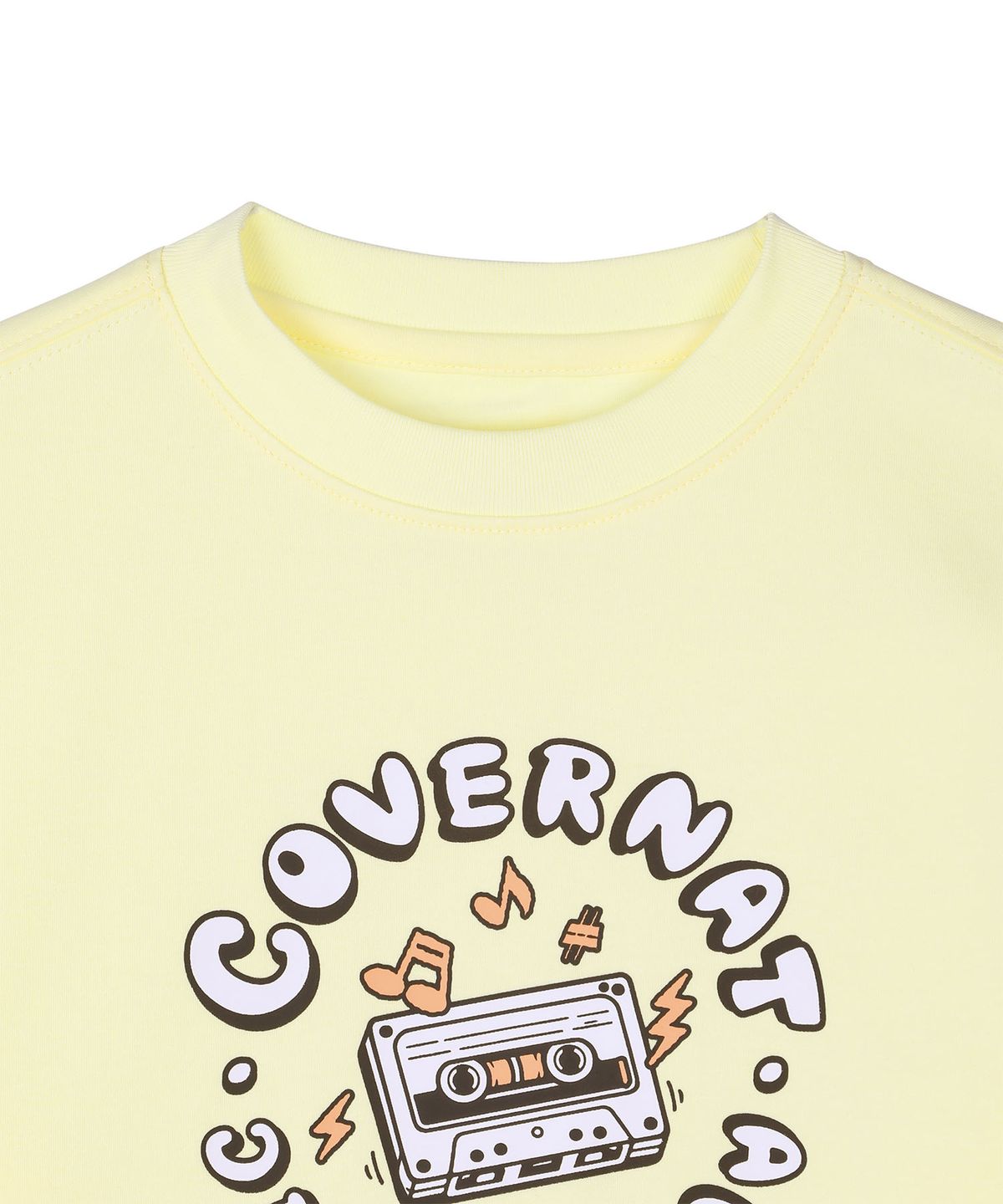 커버낫 키즈(COVERNAT KIDS) 사운드 바운스로고 레귤러핏 티셔츠 라임 CK2603LT09LI