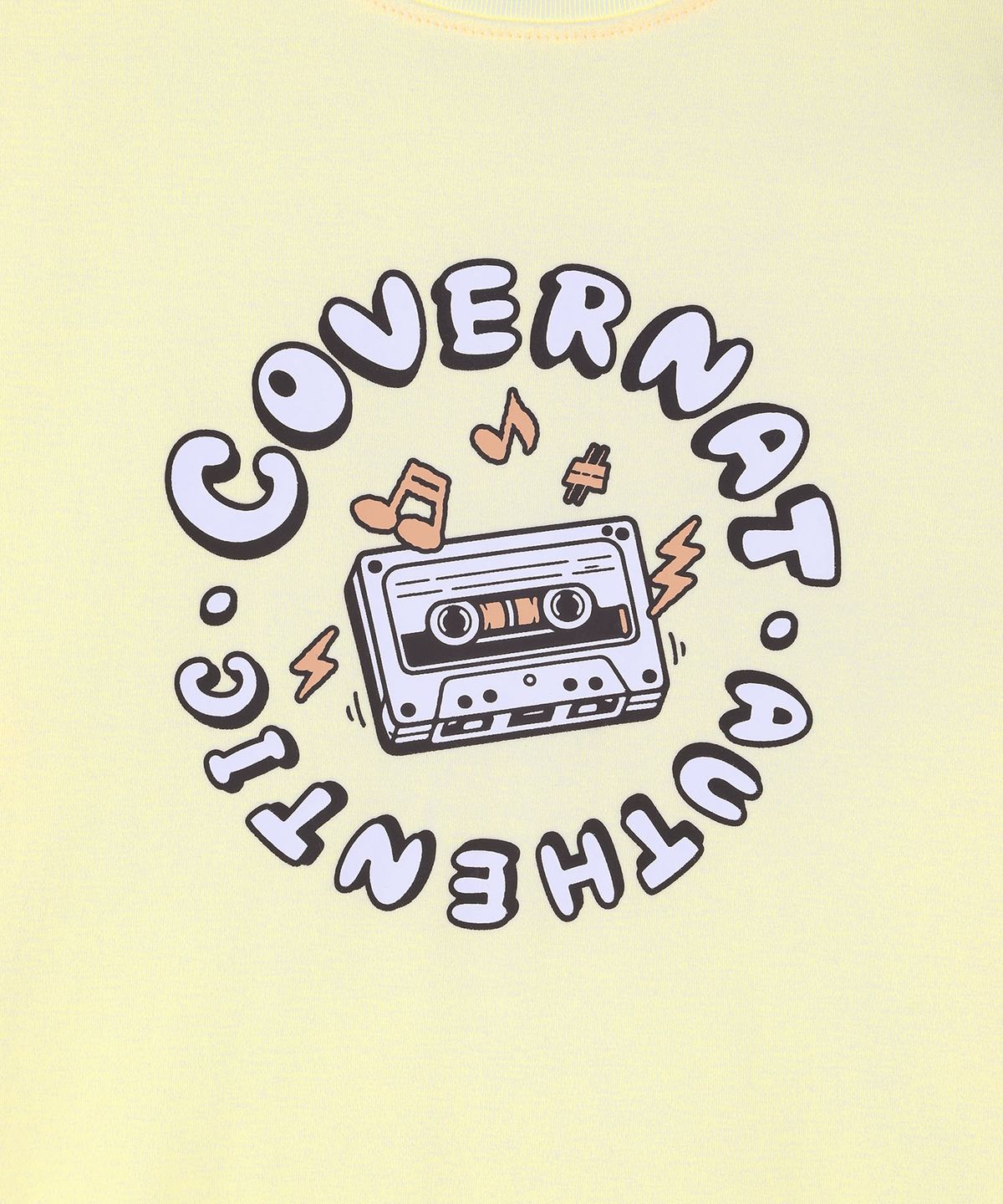 커버낫 키즈(COVERNAT KIDS) 사운드 바운스로고 레귤러핏 티셔츠 라임 CK2603LT09LI