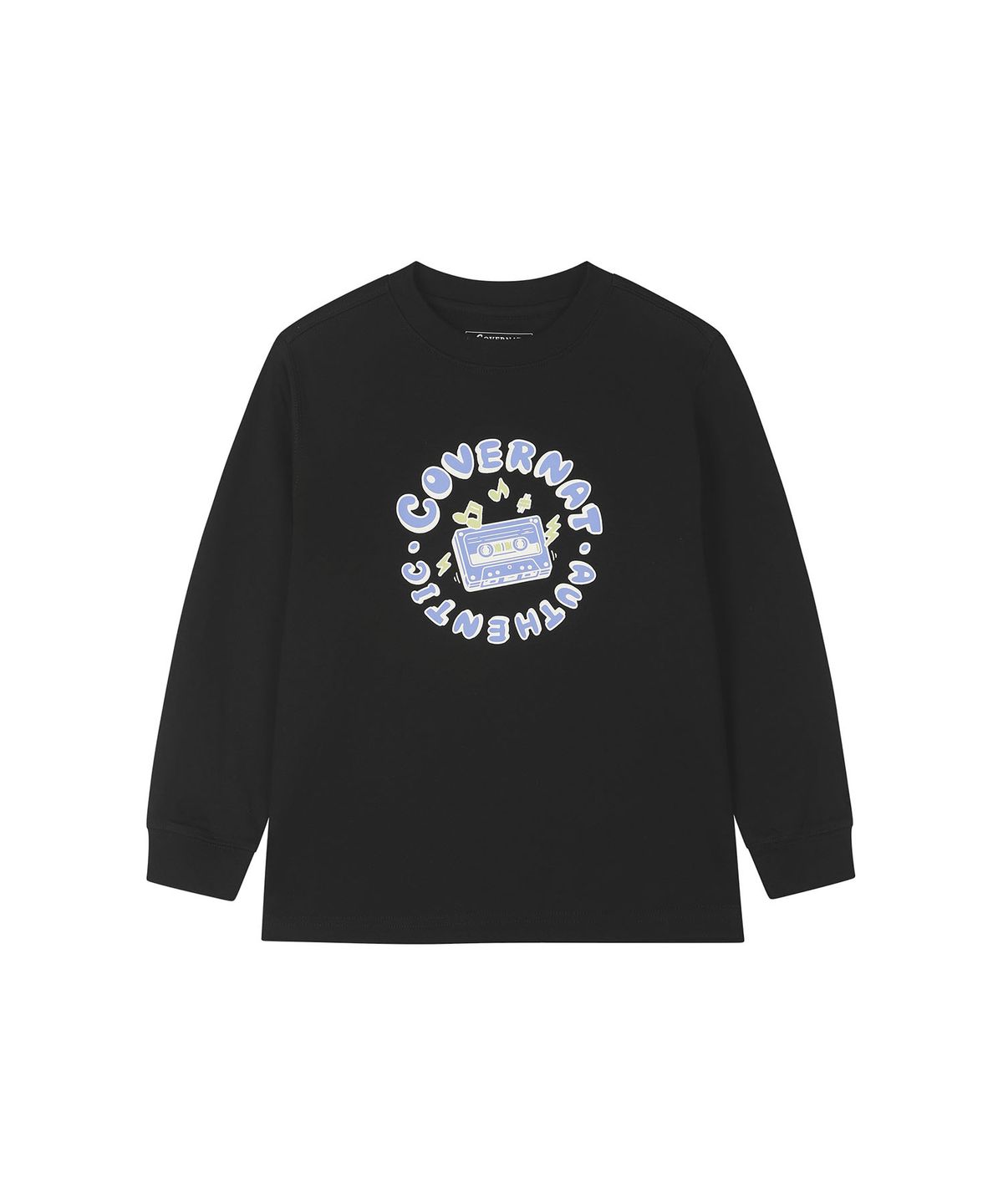 커버낫 키즈(COVERNAT KIDS) 사운드 바운스로고 레귤러핏 티셔츠 블랙 CK2603LT09BK