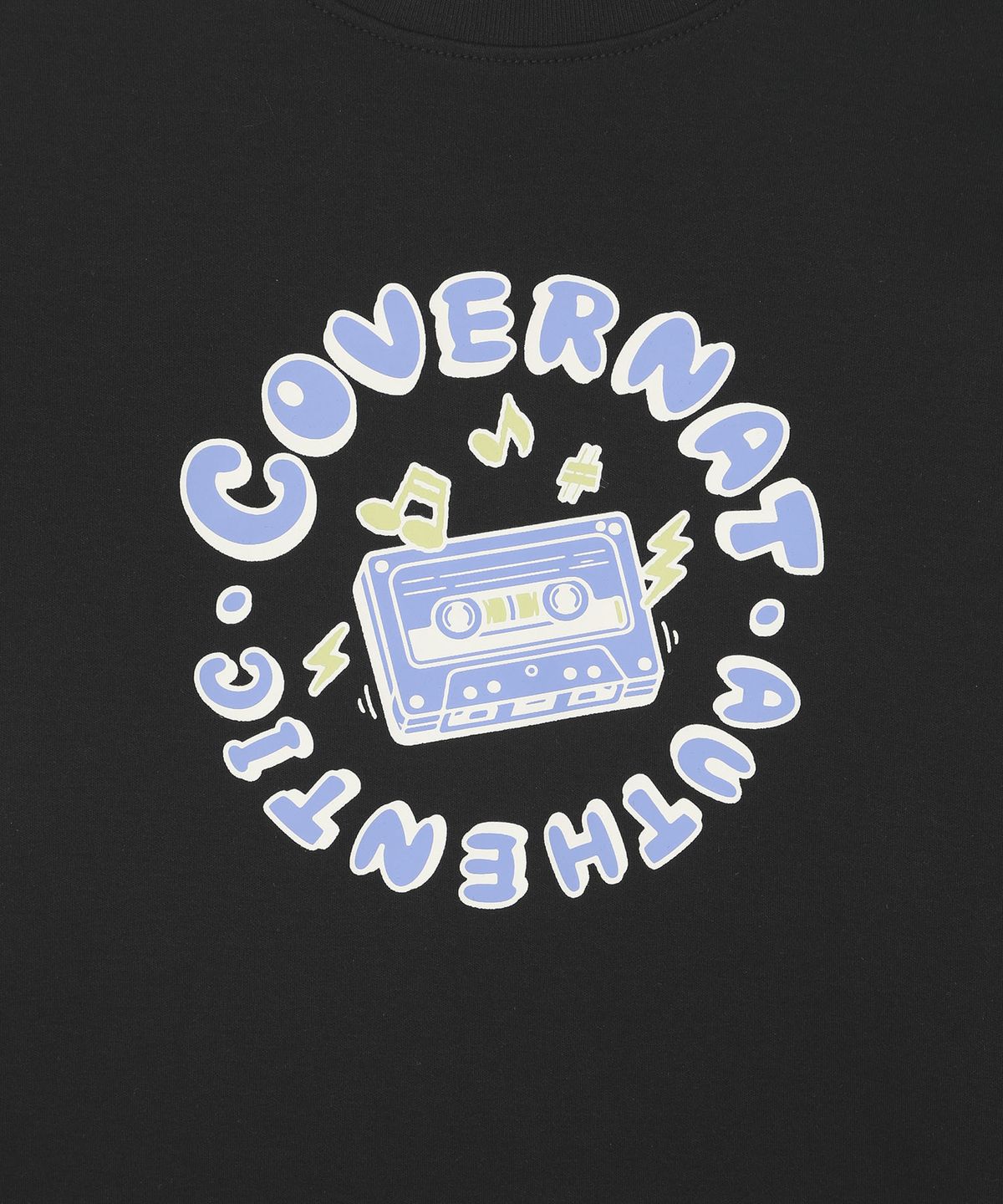 커버낫 키즈(COVERNAT KIDS) 사운드 바운스로고 레귤러핏 티셔츠 블랙 CK2603LT09BK
