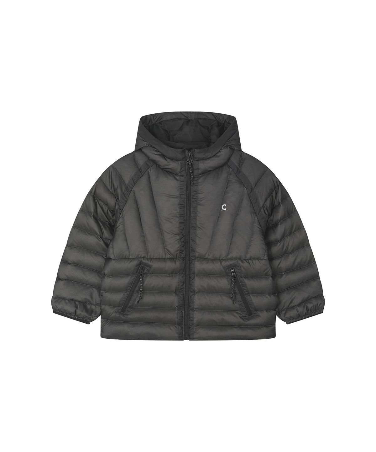 커버낫 키즈(COVERNAT KIDS) 세그먼트 퀼팅 후드경량다운 블랙 CK2604DP15BK