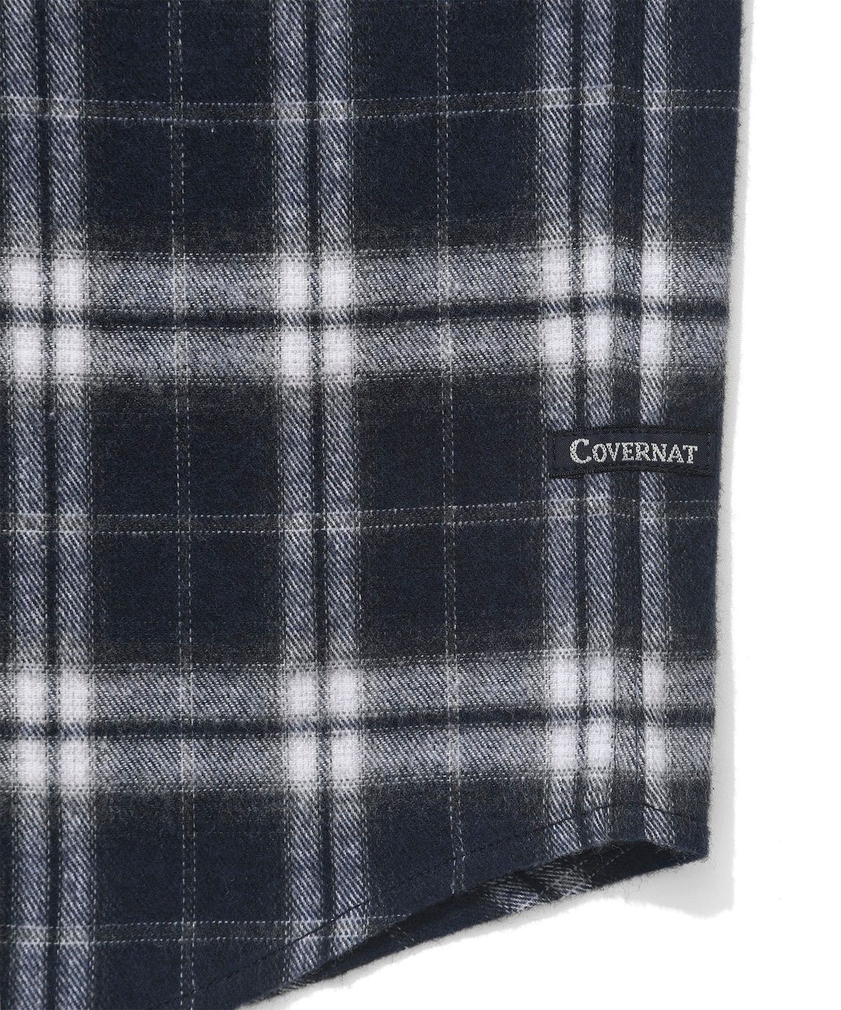 커버낫 키즈(COVERNAT KIDS) 워드마크 체크셔츠 네이비 CK2604SH50NA