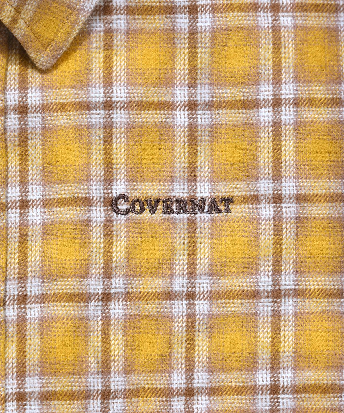 커버낫 키즈(COVERNAT KIDS) 워드마크 체크셔츠 옐로우 CK2604SH50YE