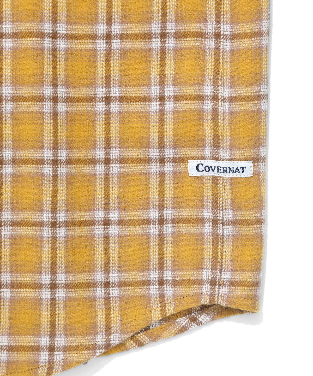 커버낫 키즈(COVERNAT KIDS) 워드마크 체크셔츠 옐로우 CK2604SH50YE