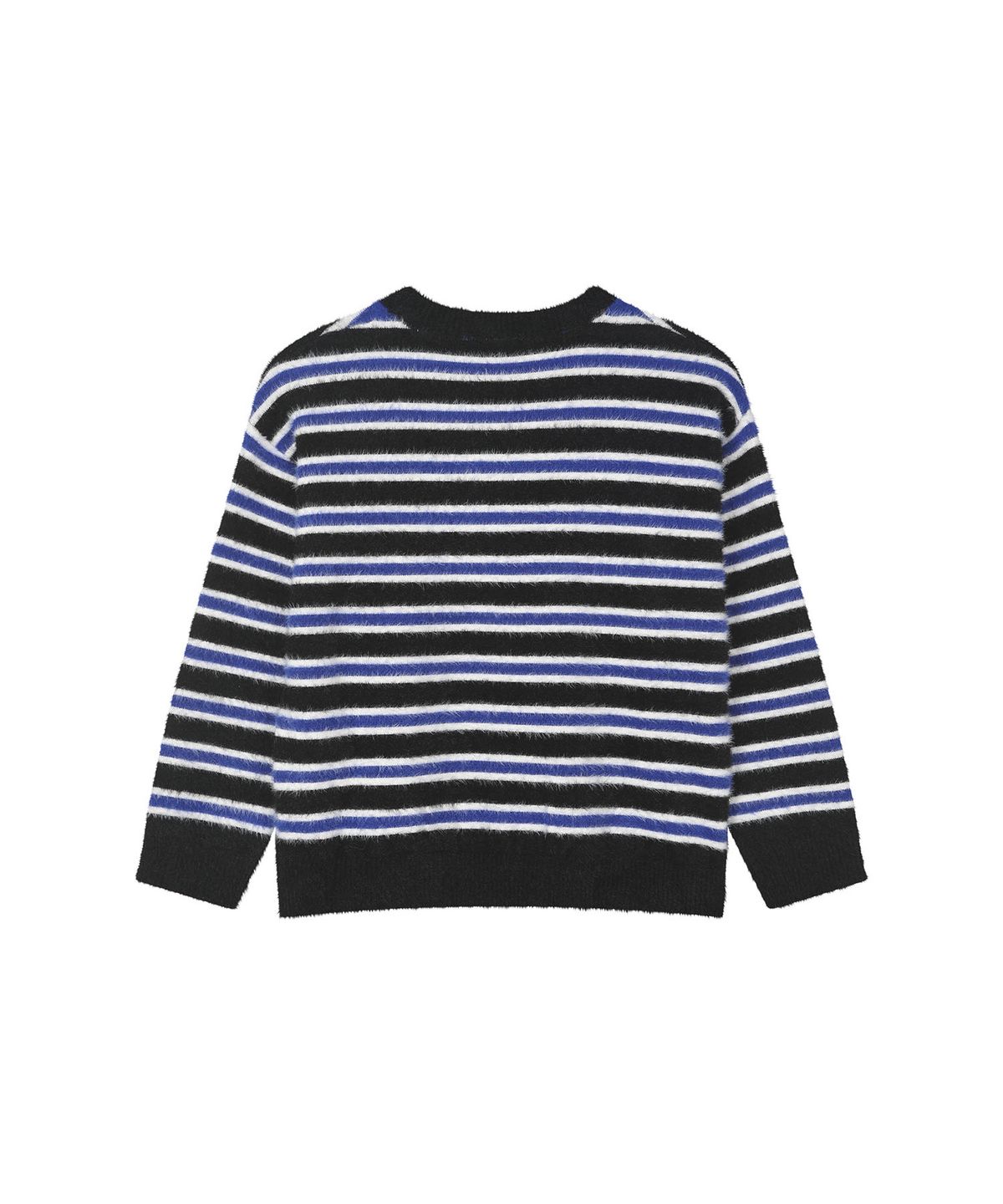 커버낫 키즈(COVERNAT KIDS) C로고 스트라이프 셔닐 스웨터 블랙 CK2604KT04BK