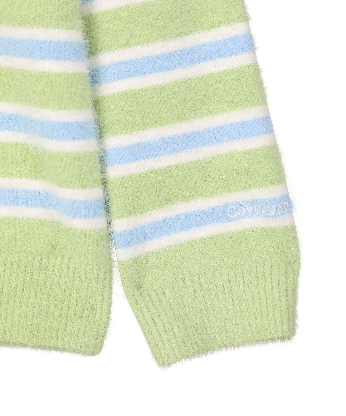 커버낫 키즈(COVERNAT KIDS) C로고 스트라이프 셔닐 스웨터 그린 CK2604KT04GN