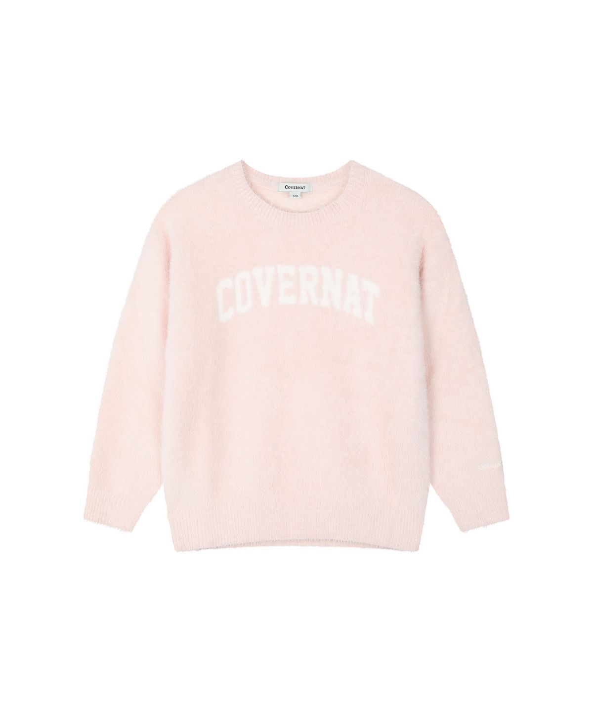커버낫 키즈(COVERNAT KIDS) 아치로고 풀오버 셔닐 스웨터 핑크 CK2604KT03PI