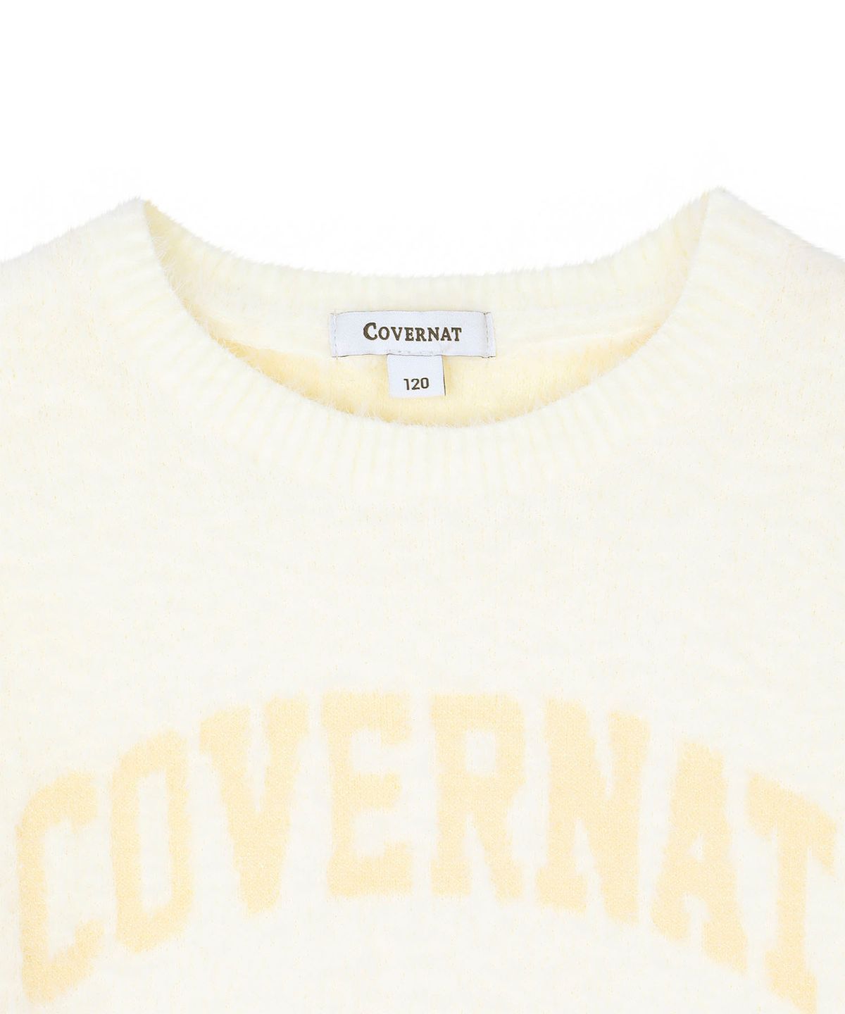 커버낫 키즈(COVERNAT KIDS) 아치로고 풀오버 셔닐 스웨터 크림 CK2604KT03CM
