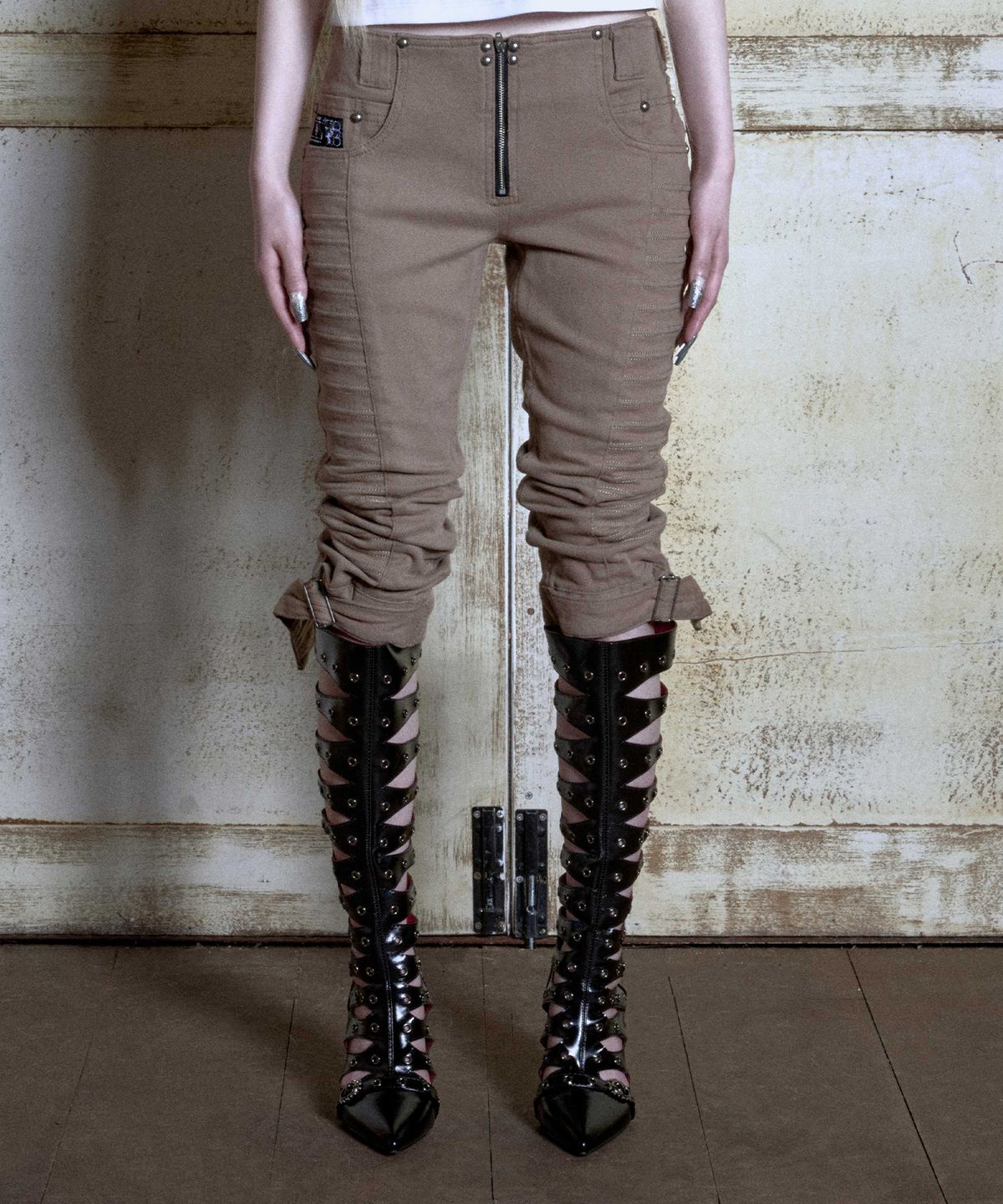 오퍼스 0012(OPUS 0012) Op.08 MOTOBACK CAPRI PANTS BROWN