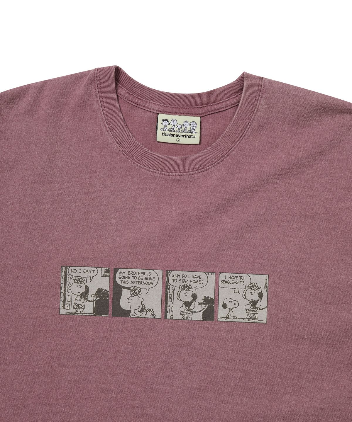 디스이즈네버댓(THISISNEVERTHAT) TNT PEANUTS Comic Strip Tee Fuchsia
