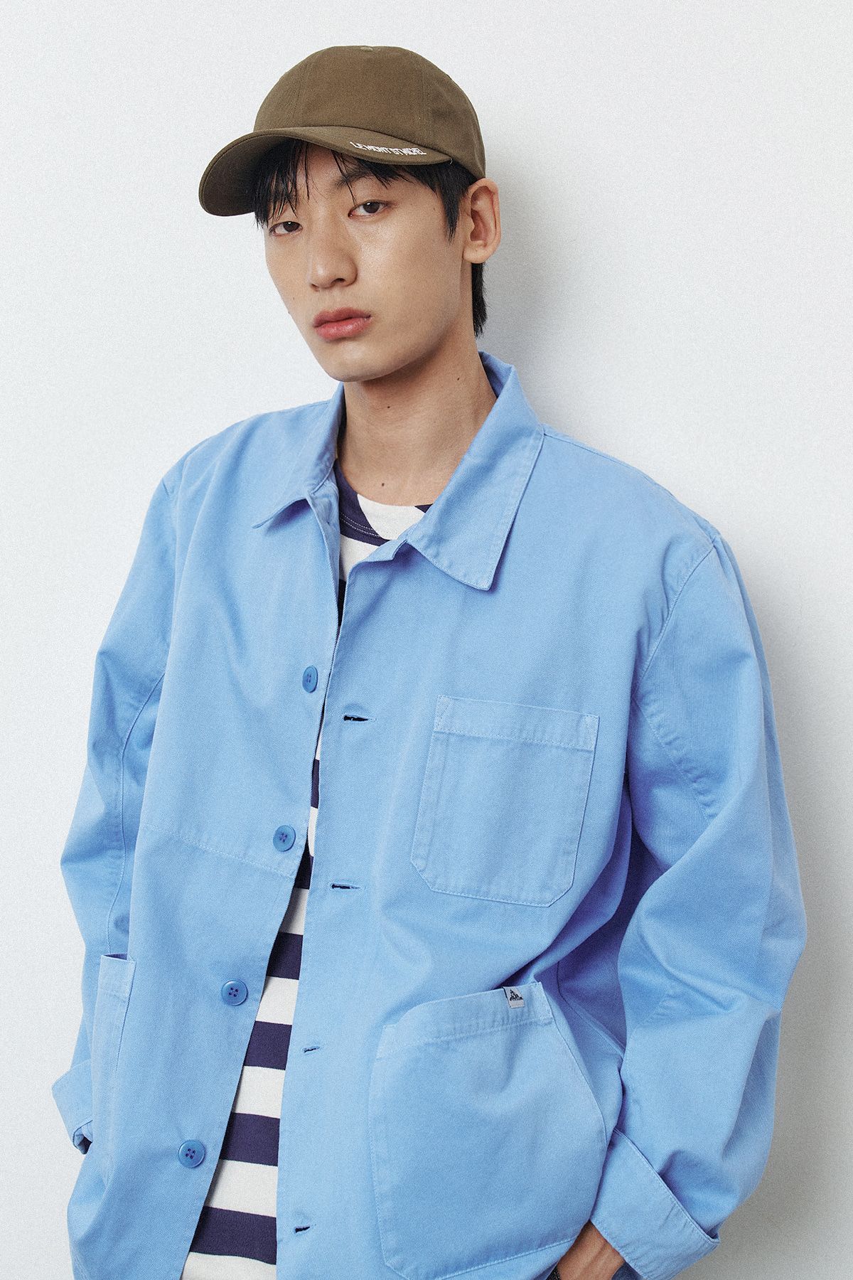 르몽생미셸(LE MONT ST MICHEL) (M)Gabardine Work Jacket_Light Blue