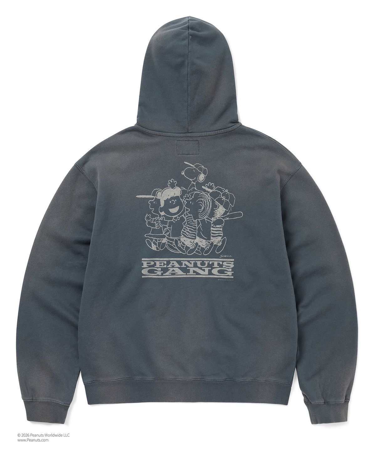 디스이즈네버댓(THISISNEVERTHAT) TNT PEANUTS Zip Up Hoodie Faded Navy