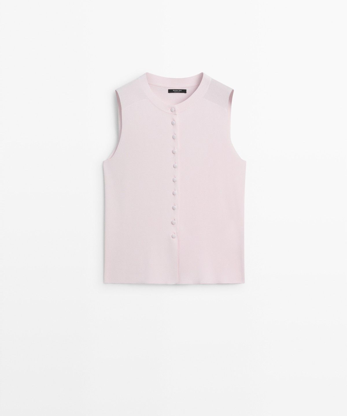 마시모두띠(MASSIMO DUTTI) 라인드 버튼 파인 니트 베스트