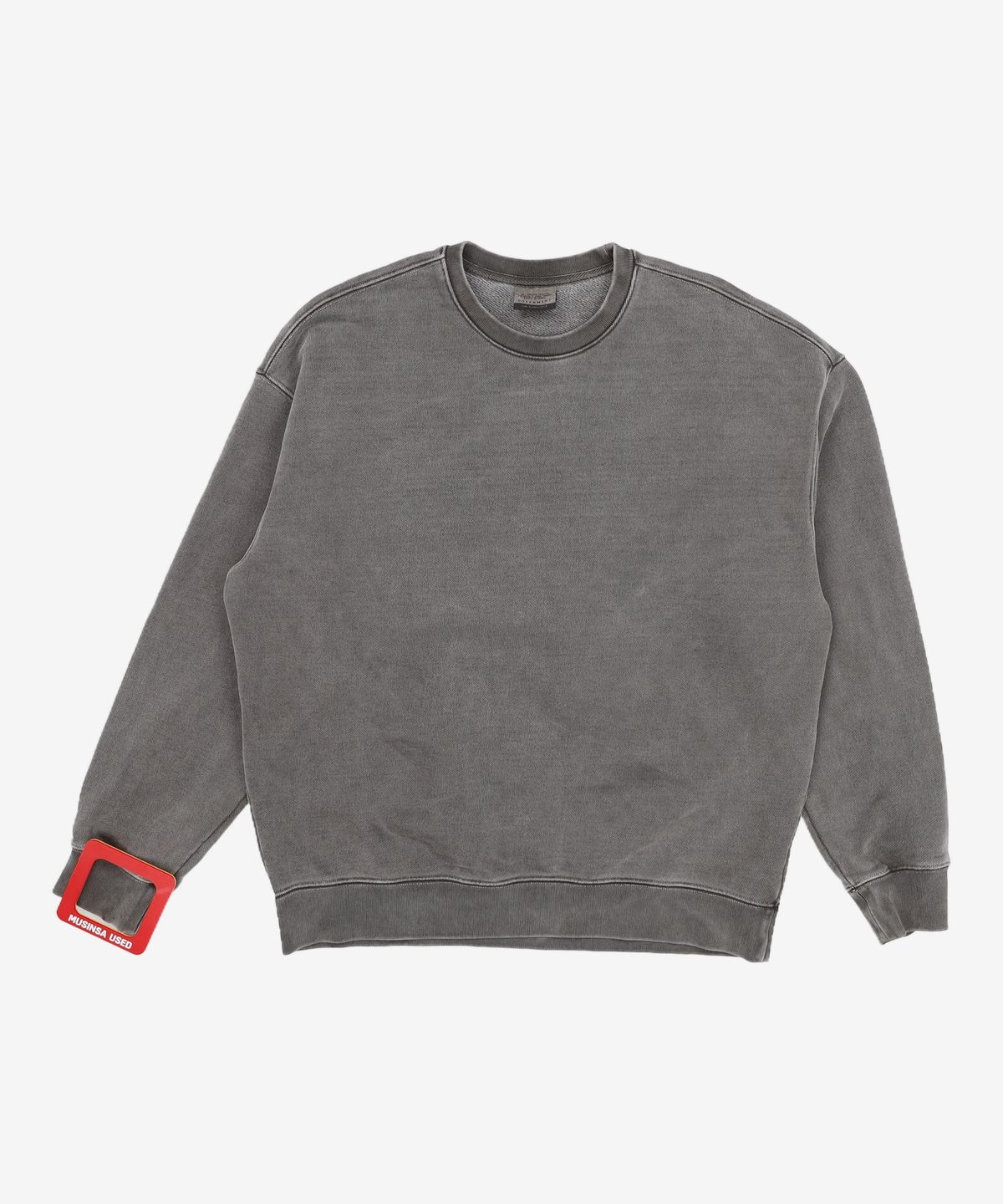 소버먼트(SOVERMENT) 980G 피그먼트 맨투맨-차콜- EXTRA LARGE