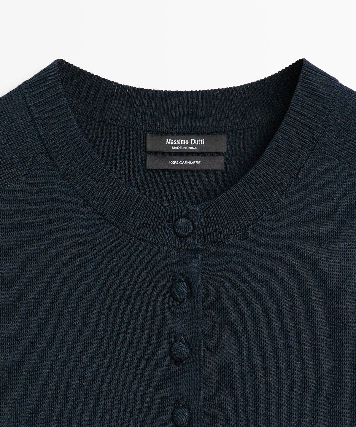 마시모두띠(MASSIMO DUTTI) 라인드 버튼 파인 니트 베스트