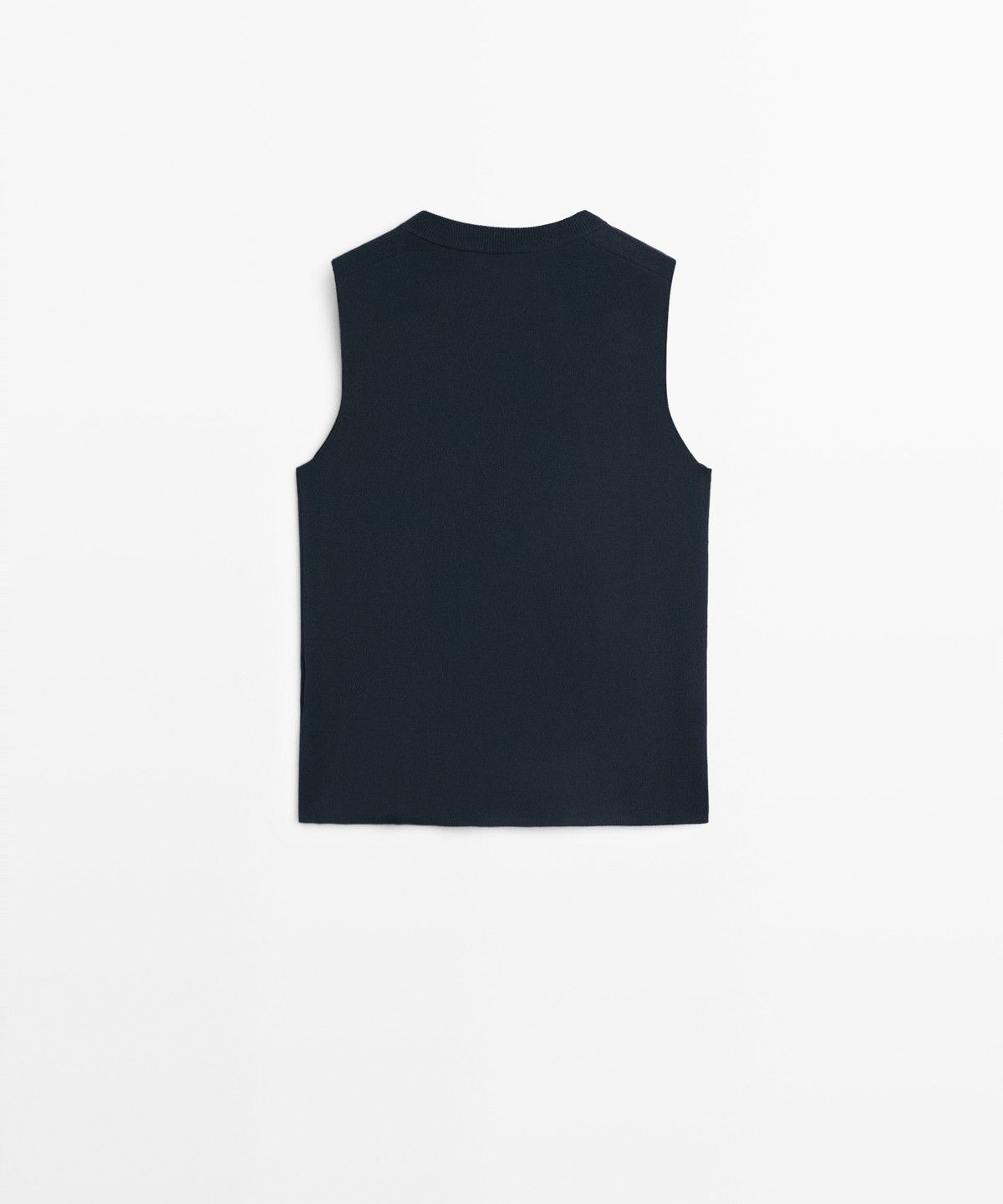 마시모두띠(MASSIMO DUTTI) 라인드 버튼 파인 니트 베스트