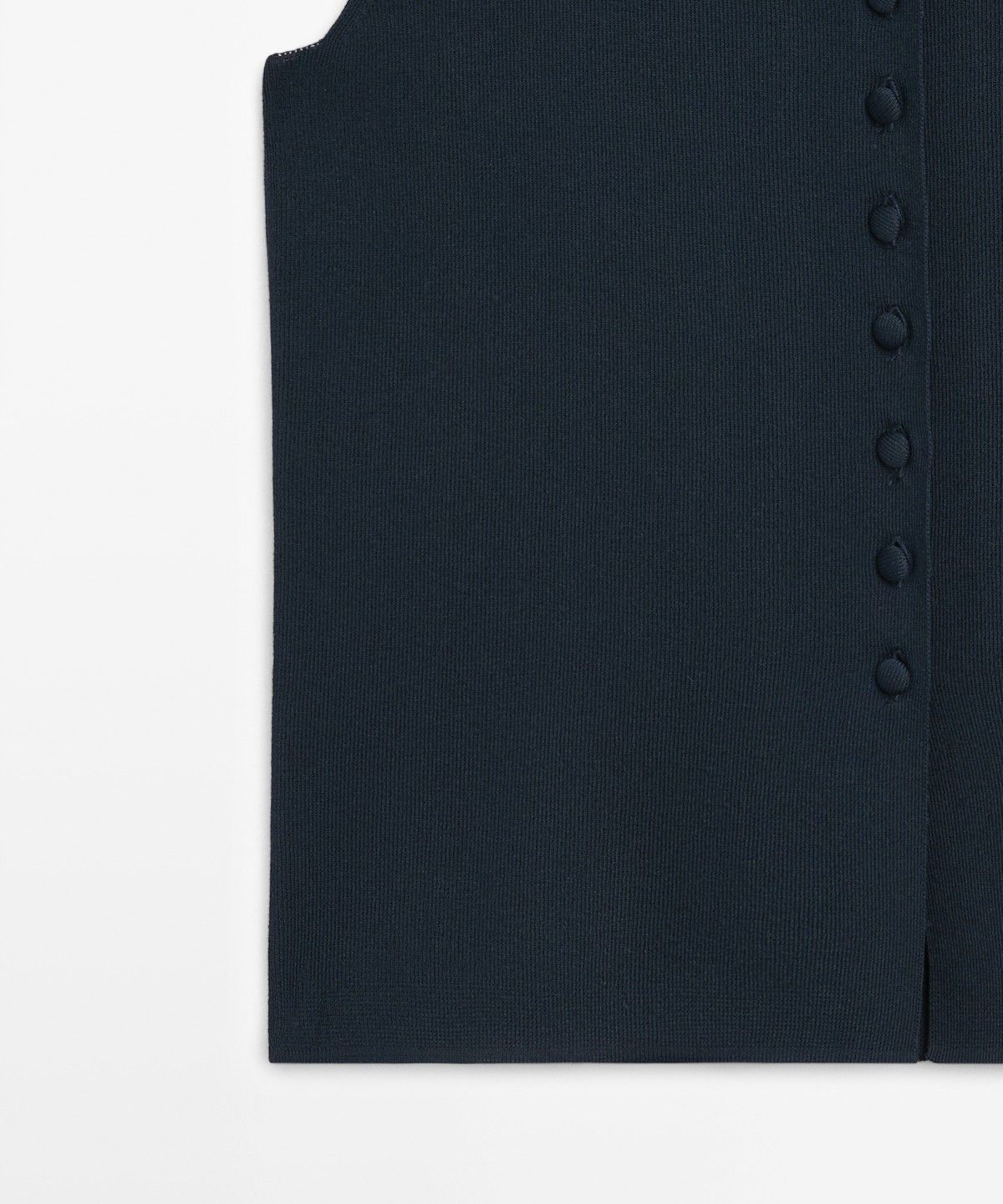 마시모두띠(MASSIMO DUTTI) 라인드 버튼 파인 니트 베스트