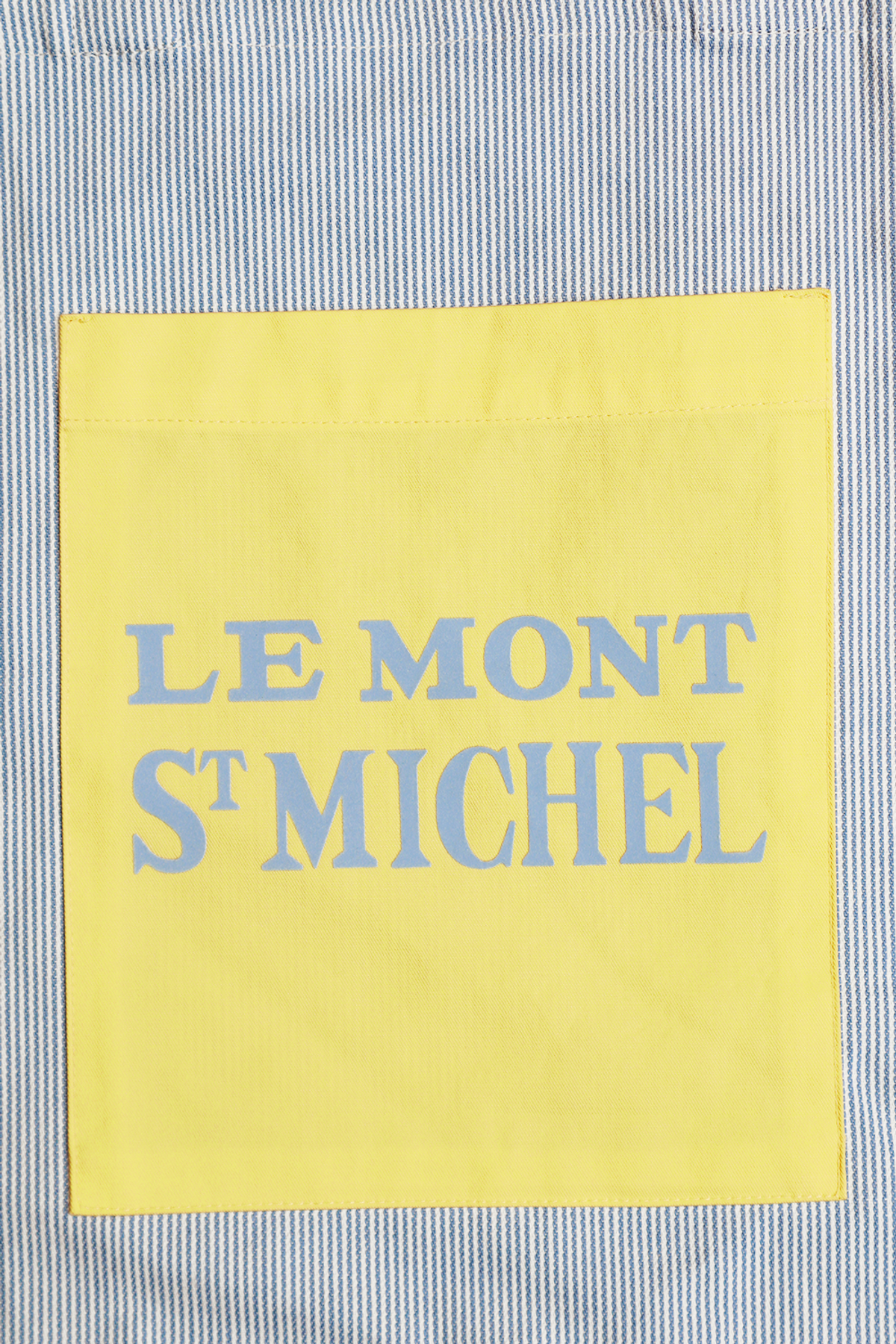 르몽생미셸(LE MONT ST MICHEL) Cotton Stripe Color Pocket Bag_Blue