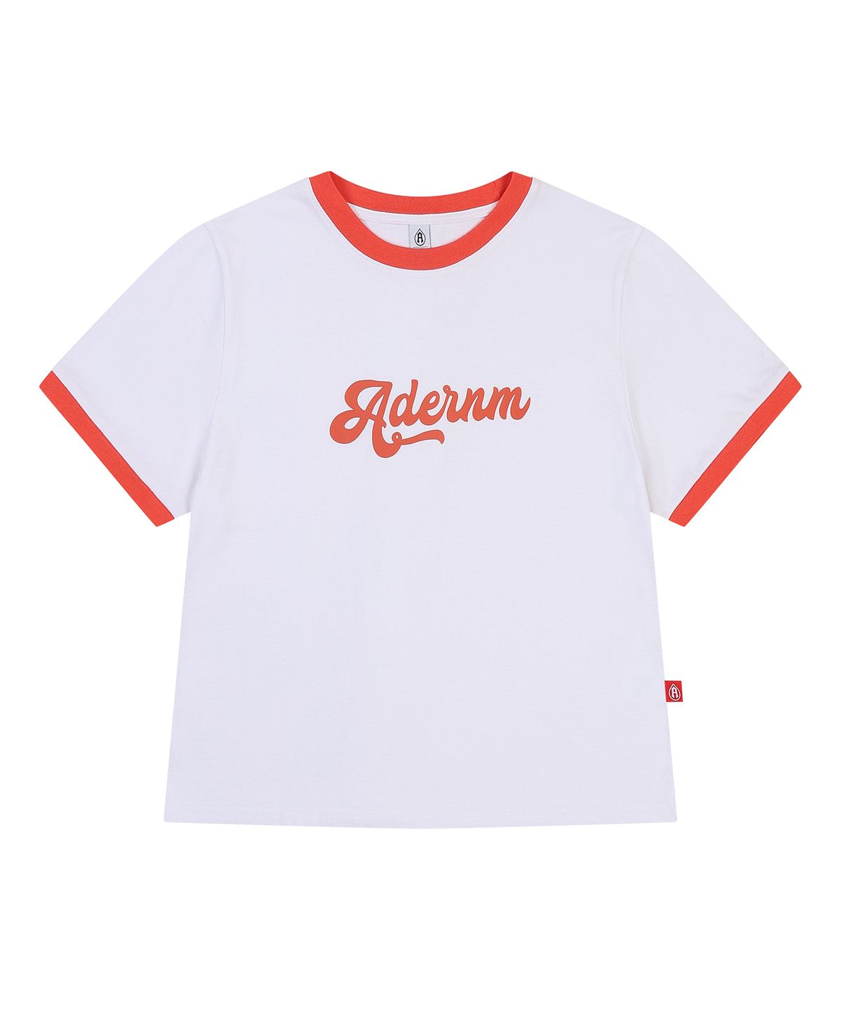 에이던엠(ADERNM) 데일리 로고 링거 크롭 반팔 티셔츠 [4 Colors]