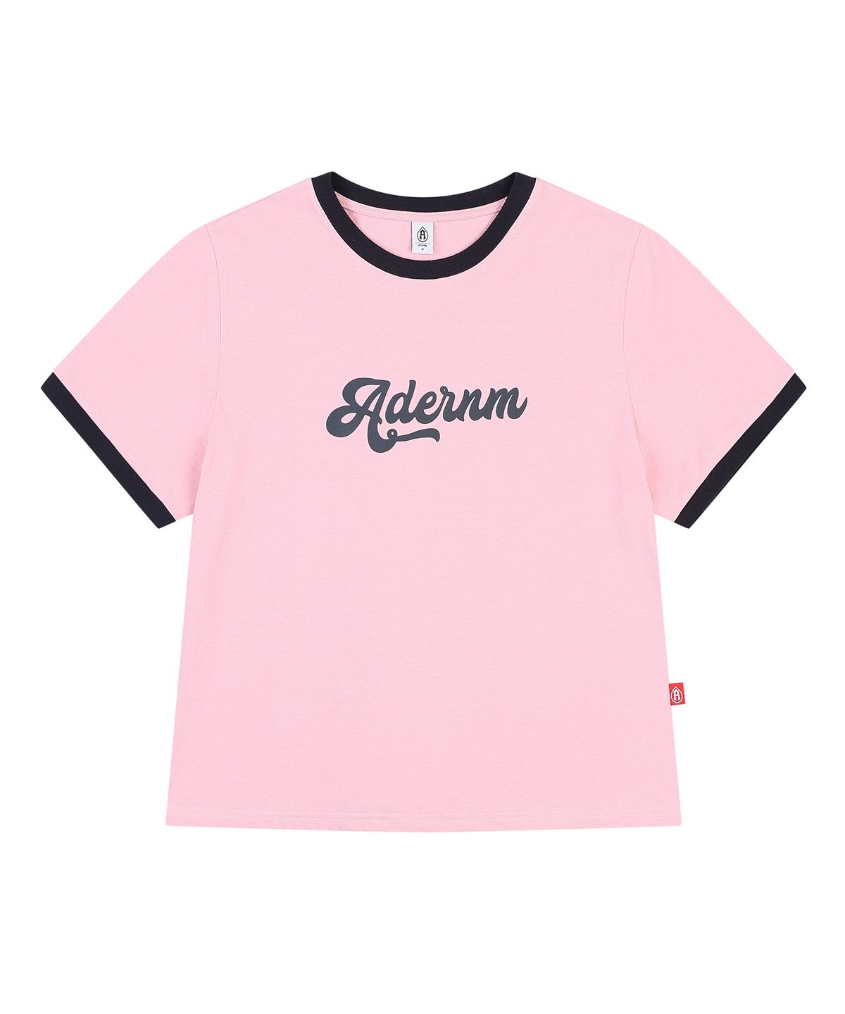 에이던엠(ADERNM) 데일리 로고 링거 크롭 반팔 티셔츠 [4 Colors]