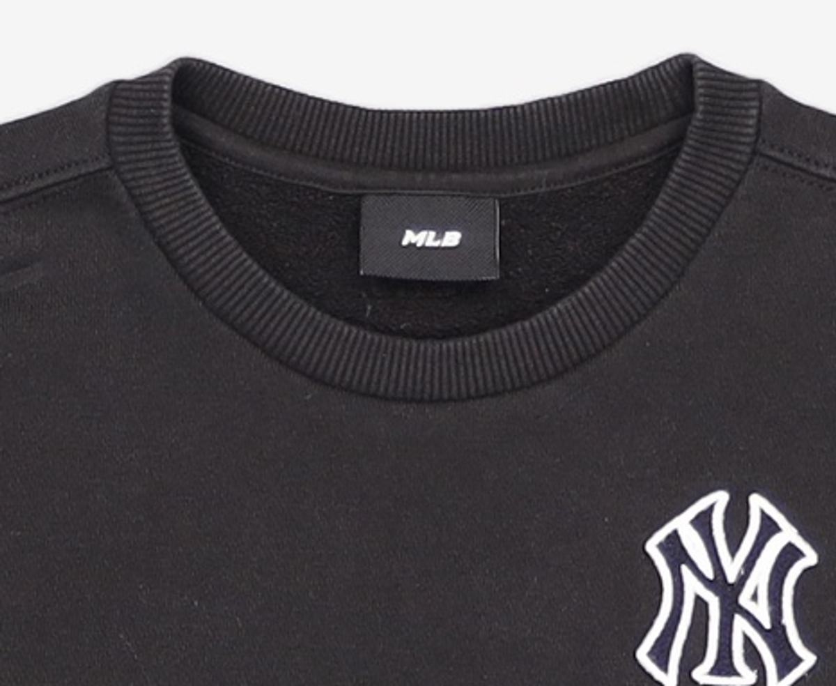 엠엘비 키즈(MLB KIDS) 베이직 빅로고 기모 맨투맨 NY (Black) 120